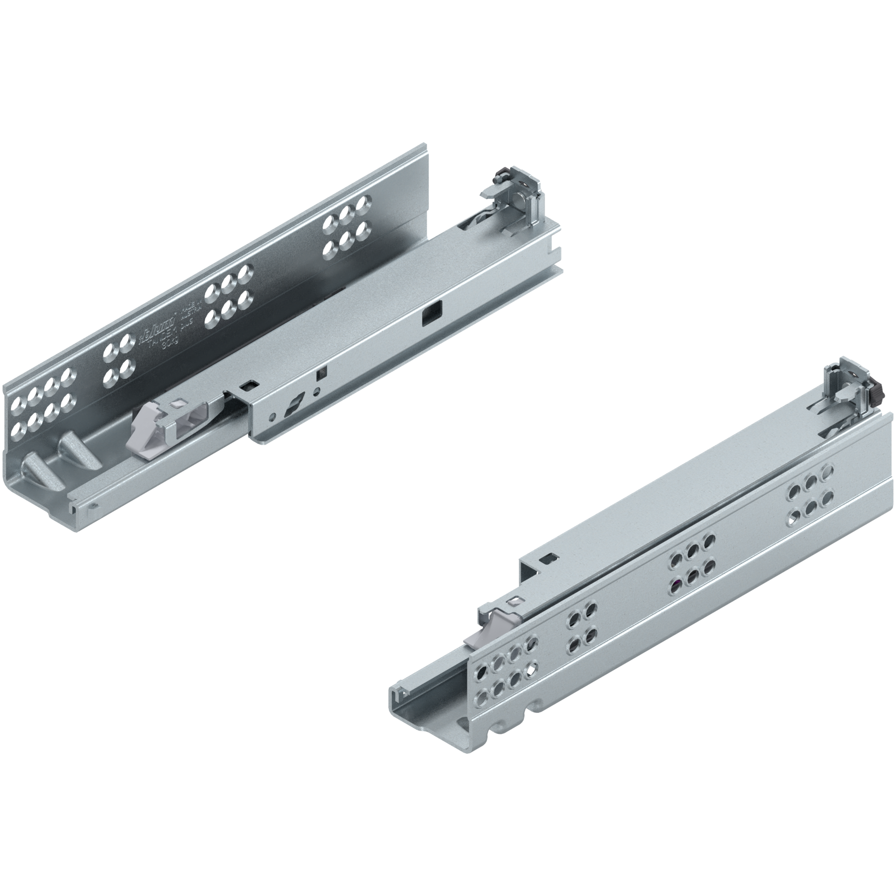 TANDEM do TIP-ON Pełny wysuw, Prowadnica, 30 kg, dł.=250 mm, do Grubość płyty 17-19 mm, wymaga sprzęgła, lewa/prawa, cynkowana