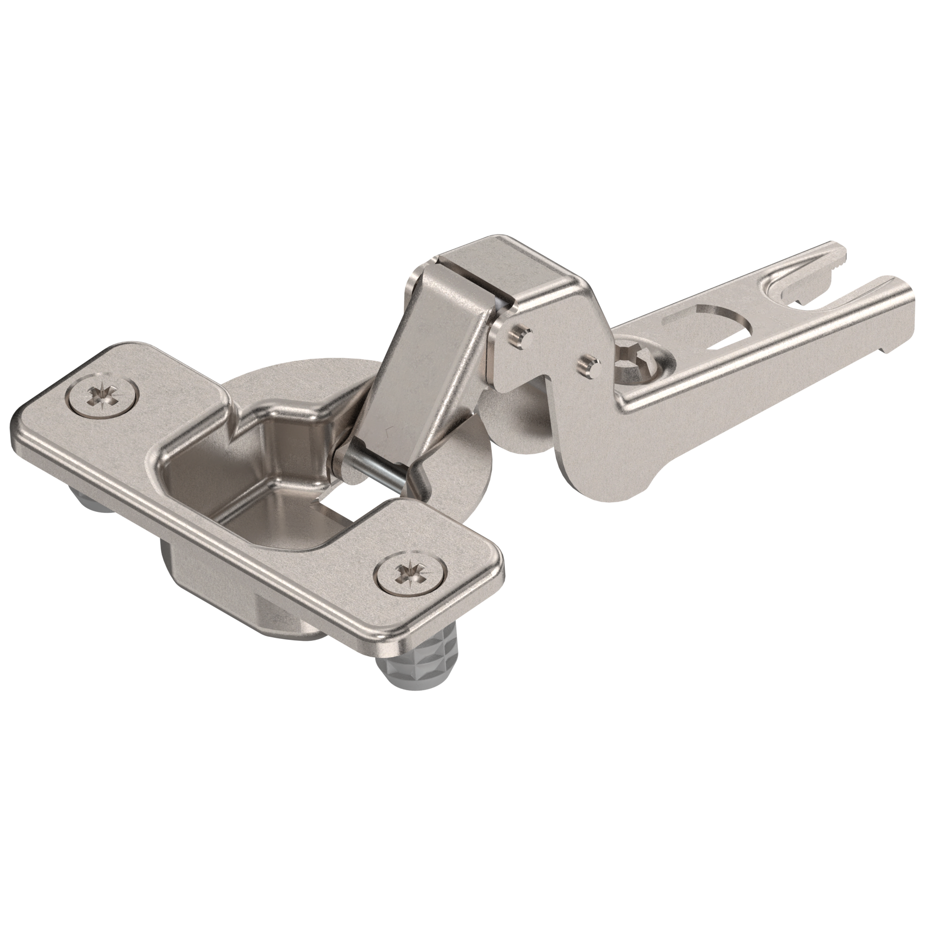 MODUL zawias standard. 100°, Drzwi wpuszczane, puszka: wciskana, niklowany