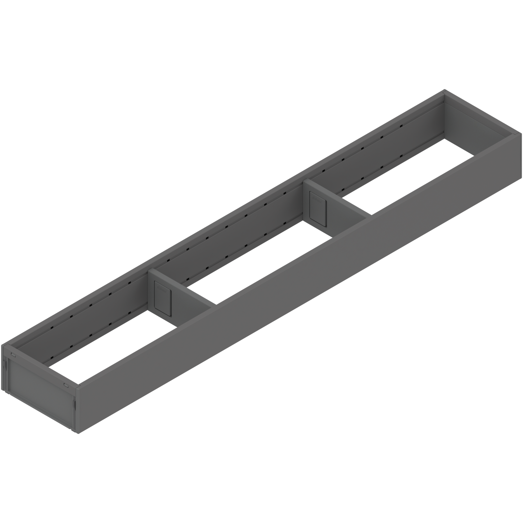 AMBIA-LINE  ramki do szuflady standardowej, do LEGRABOX/MERIVOBOX, stal, dł.=600 mm, szerokość=100 mm, antracyt mat