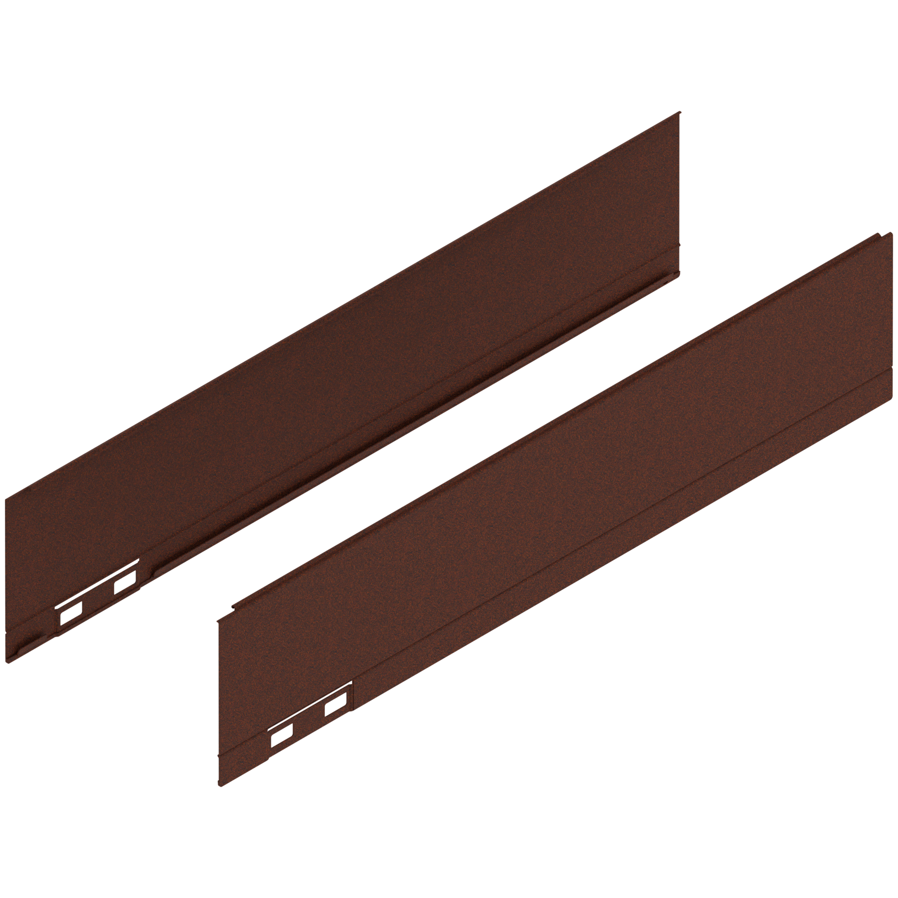 LEGRABOX Element dekoracyjny, wysokość M (90.5 mm), dł.=400 mm, prawy+lewy, noble rust
