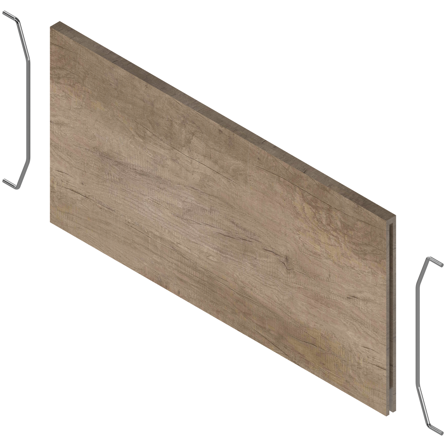 AMBIA-LINE listwa poprzeczna, do LEGRABOX/MERIVOBOX do szuflady z wysokim frontem (ZC7F400RHP), w opcji drewnopodobnej, Dąb Nebr. szary ST10