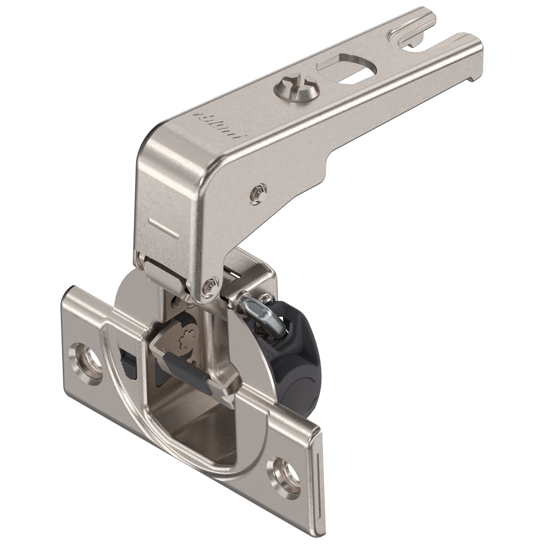 MODUL zawias do drzwi równoległych 95°, Wpuszczany, puszka: na wkręty, niklowany
