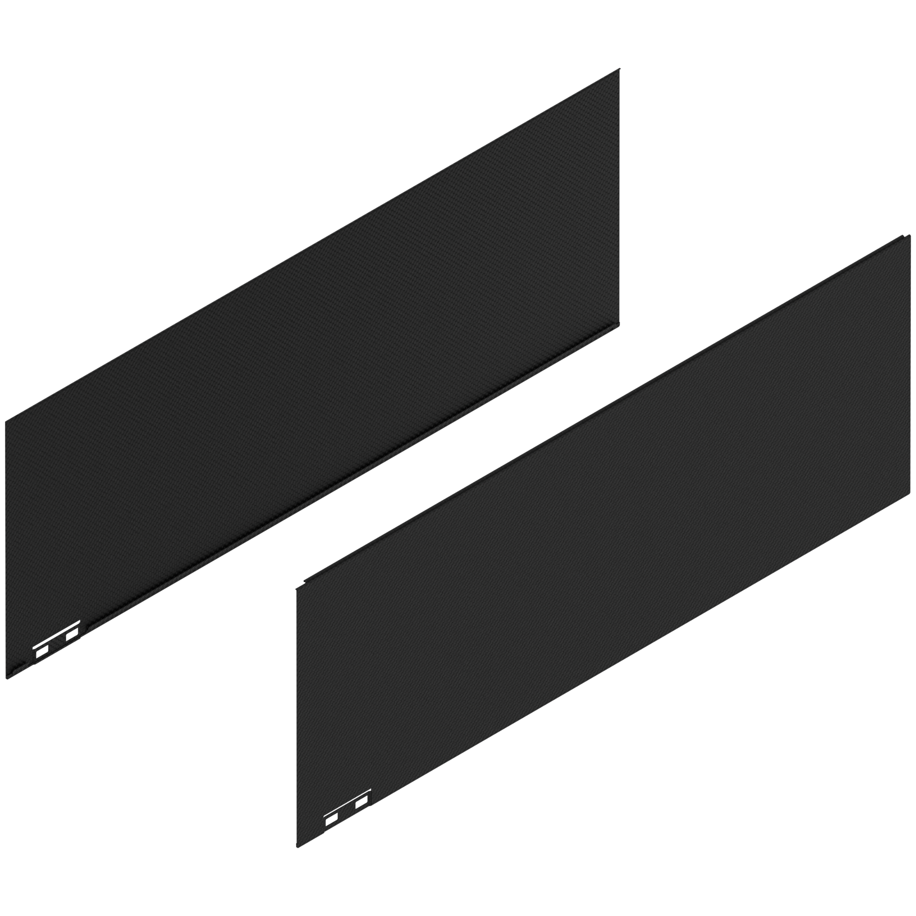 LEGRABOX Element dekoracyjny, wysokość F (241 mm), dł.=650 mm, prawy+lewy, czarny carb./carb.look