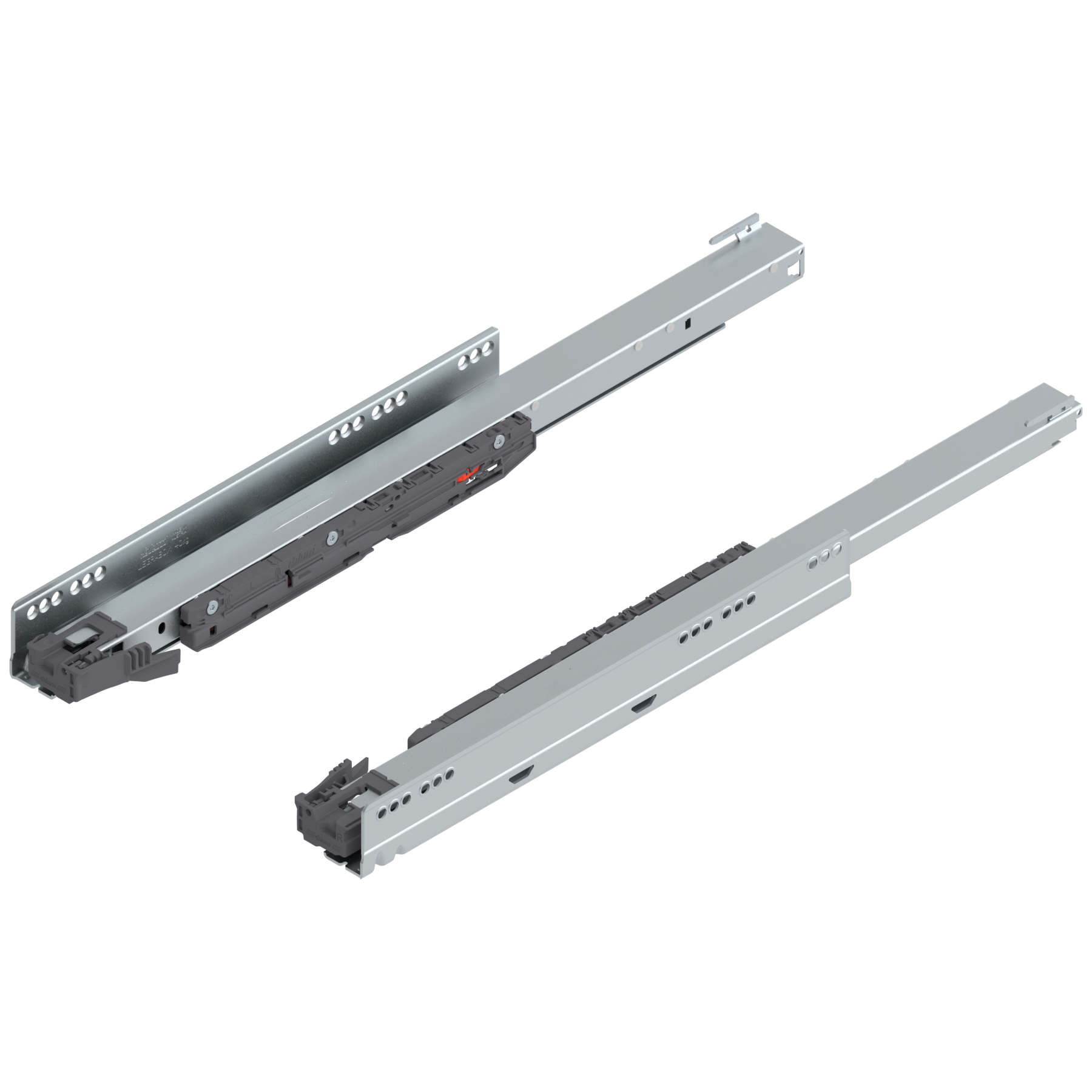 Prowadnica korpusu LEGRABOX z BLUMOTION S, pełny wysuw, 40 kg, dł.=550 mm, lewa/prawa, cynkowana