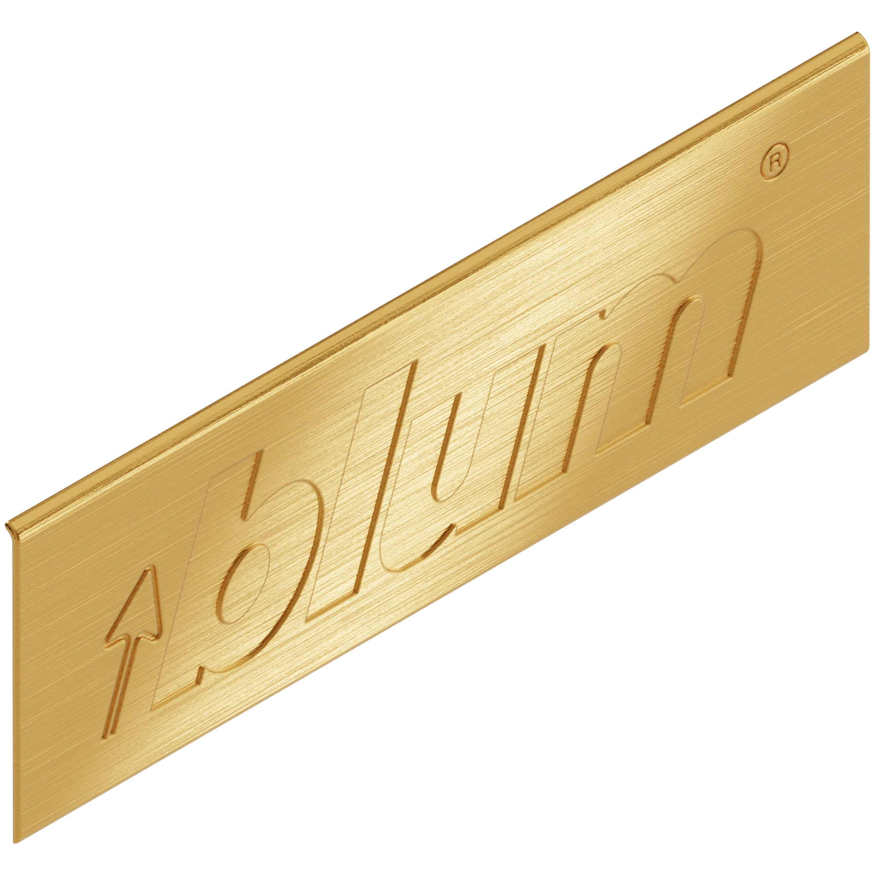 LEGRABOX Zaślepka, prawy , lewy, wysokość K, prostokątna, symetr., pogłębiony (blum), złoty szczot. wzdł.