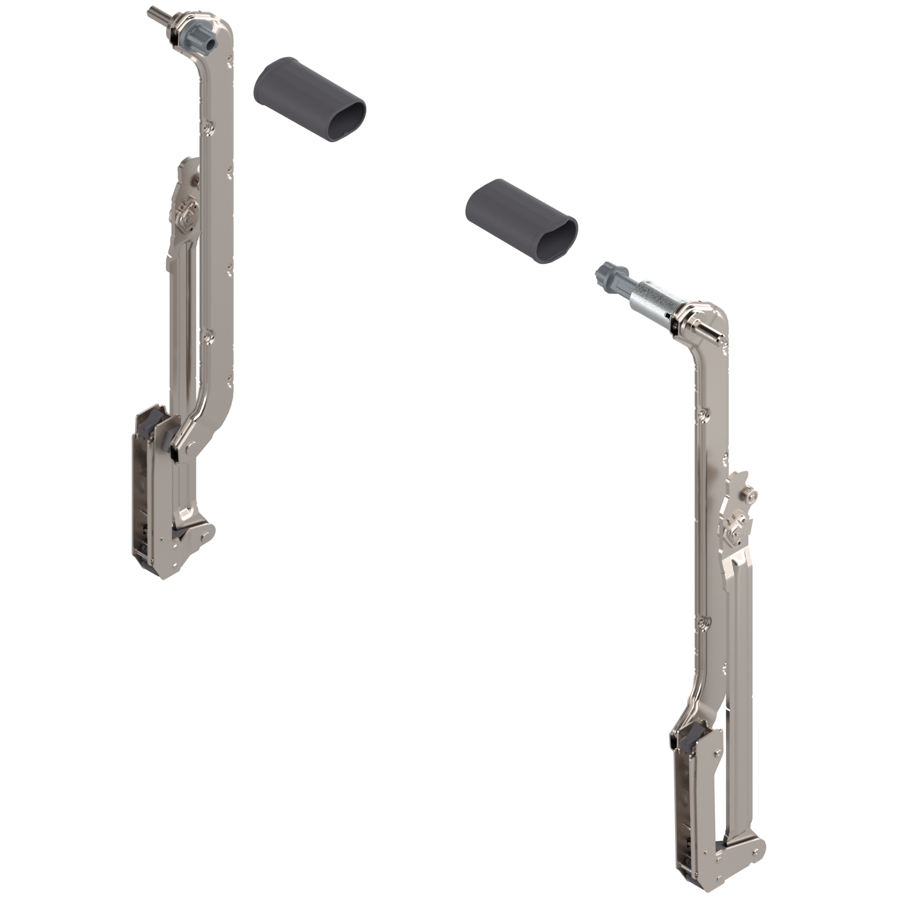 AVENTOS HL do frontów nad korpusem, podnośnik (Zestaw), wys. korpusu=450-580 mm, niklowany