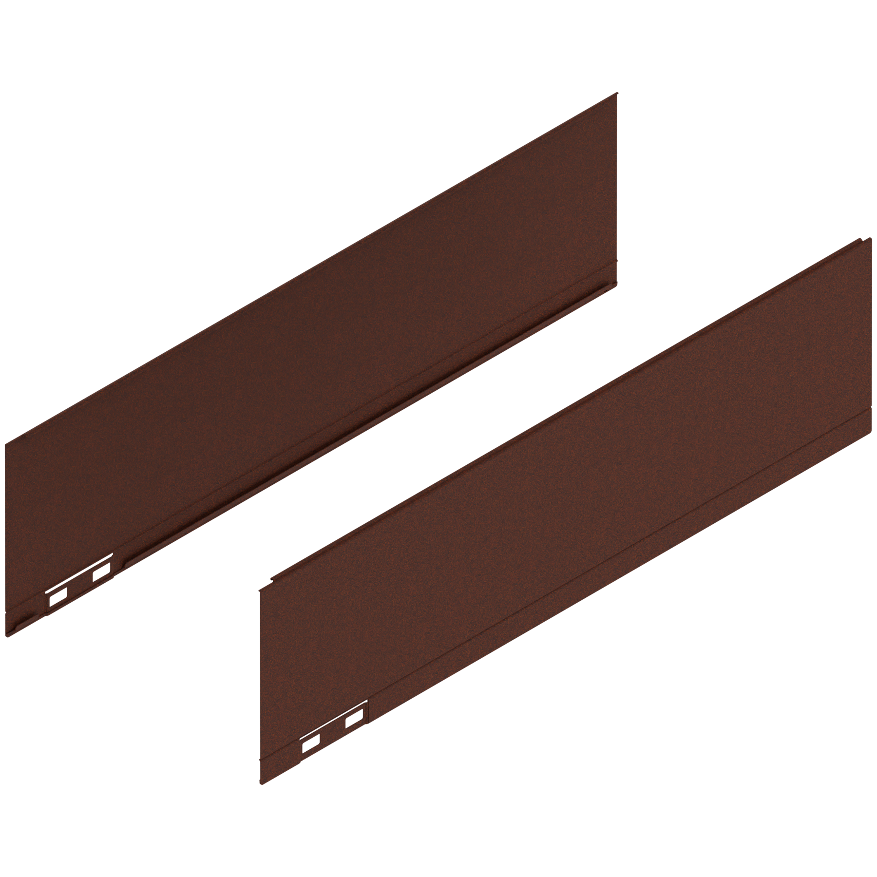 LEGRABOX Element dekoracyjny, wysokość K (128.5 mm), dł.=450 mm, prawy+lewy, noble rust