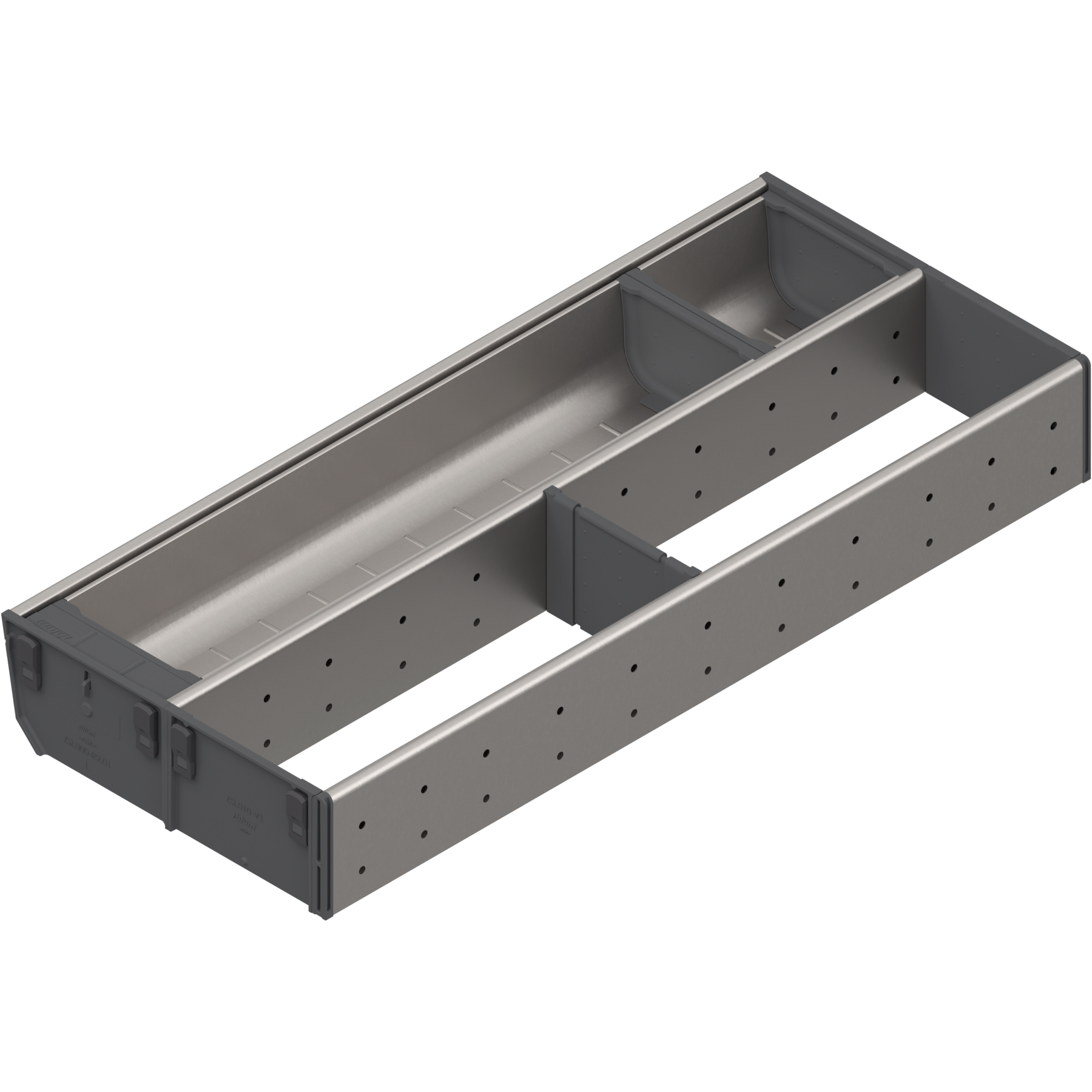 ORGA-LINE wkład kombi (częściowe wypełnienie), do szuflady standardowej TANDEMBOX, dł. NL=500 mm, szer. korpusu KB=1000 mm, szer.=200 mm, inox