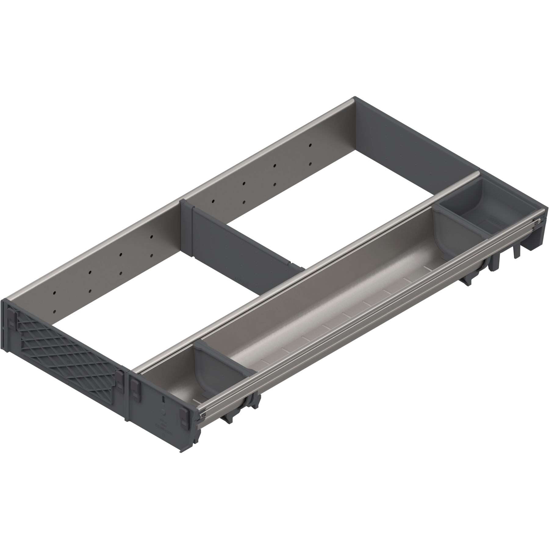 ORGA-LINE wkład kombi (częściowe wypełnienie), do szuflady standardowej TANDEMBOX, dł. NL=550 mm, szer. korpusu KB=1000 mm, szer.=289 mm, inox