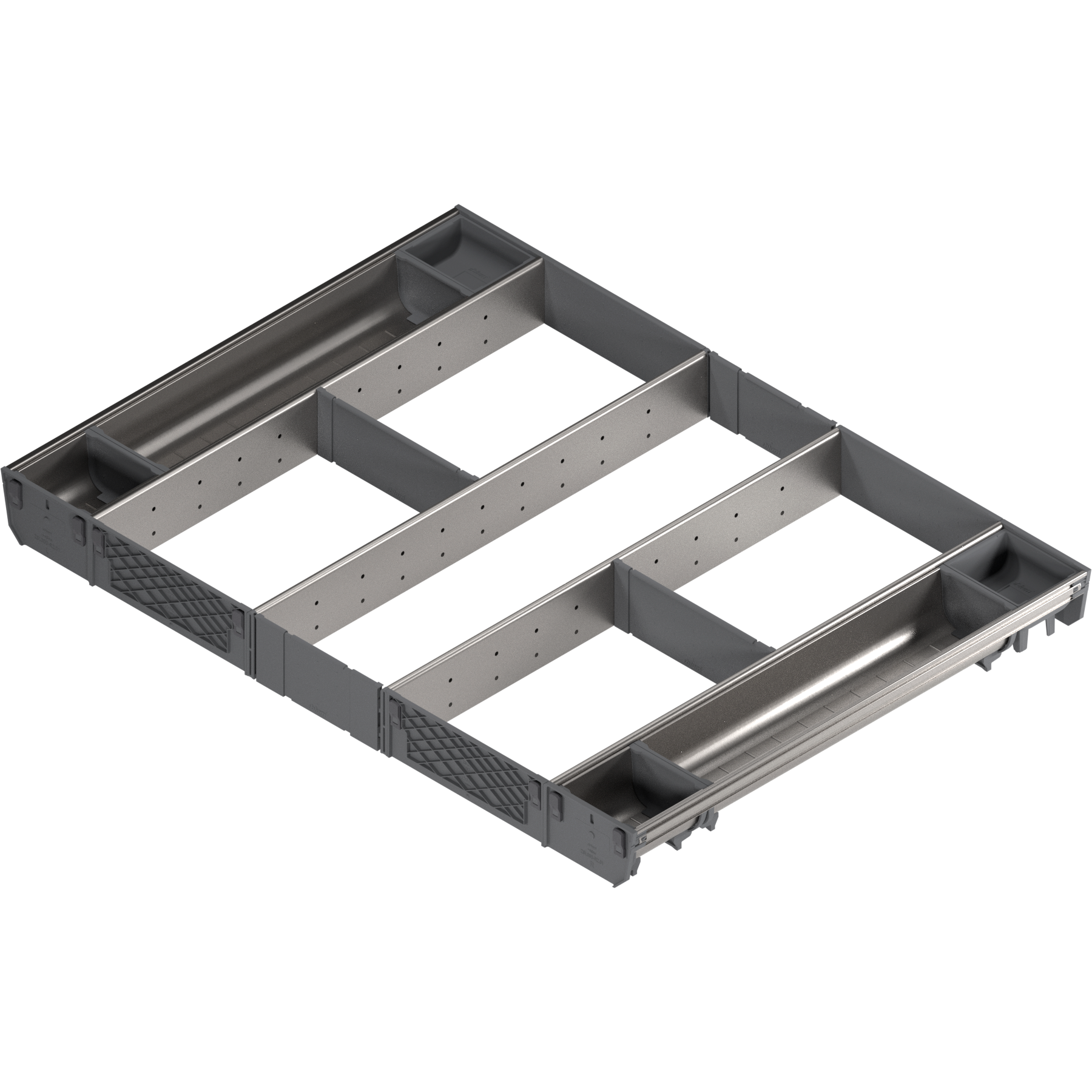 ORGA-LINE wkład kombi (całkowite wypełnienie), do szuflady standardowej TANDEMBOX, dł. NL=550 mm, szer. korpusu KB=800 mm, inox