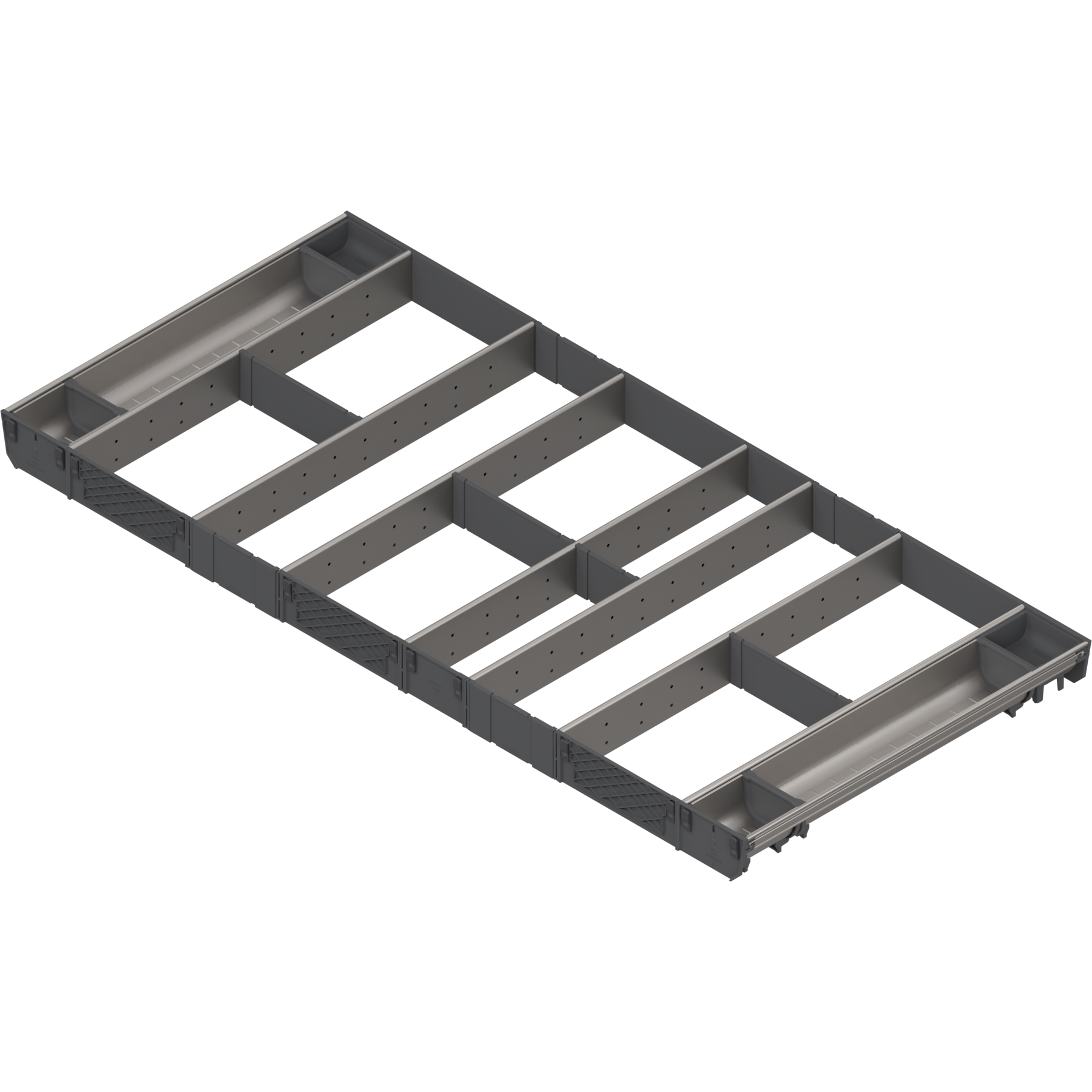 ORGA-LINE wkład kombi (całkowite wypełnienie), do szuflady standardowej TANDEMBOX, dł. NL=550 mm, szer. korpusu KB=1200 mm, inox