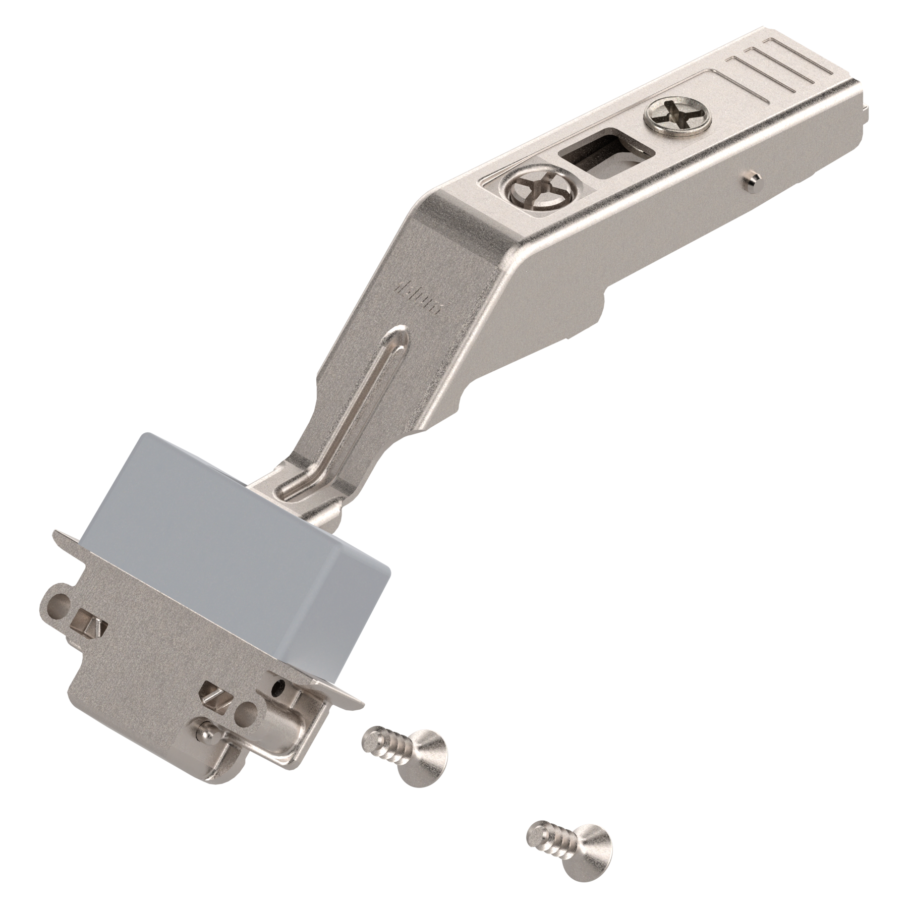 CLIP top Zawias środkowy do ramki aluminiowej do AVENTOS HF, uchylno-składanego 134°, bez sprężyny, puszka: na wkręty, niklowany