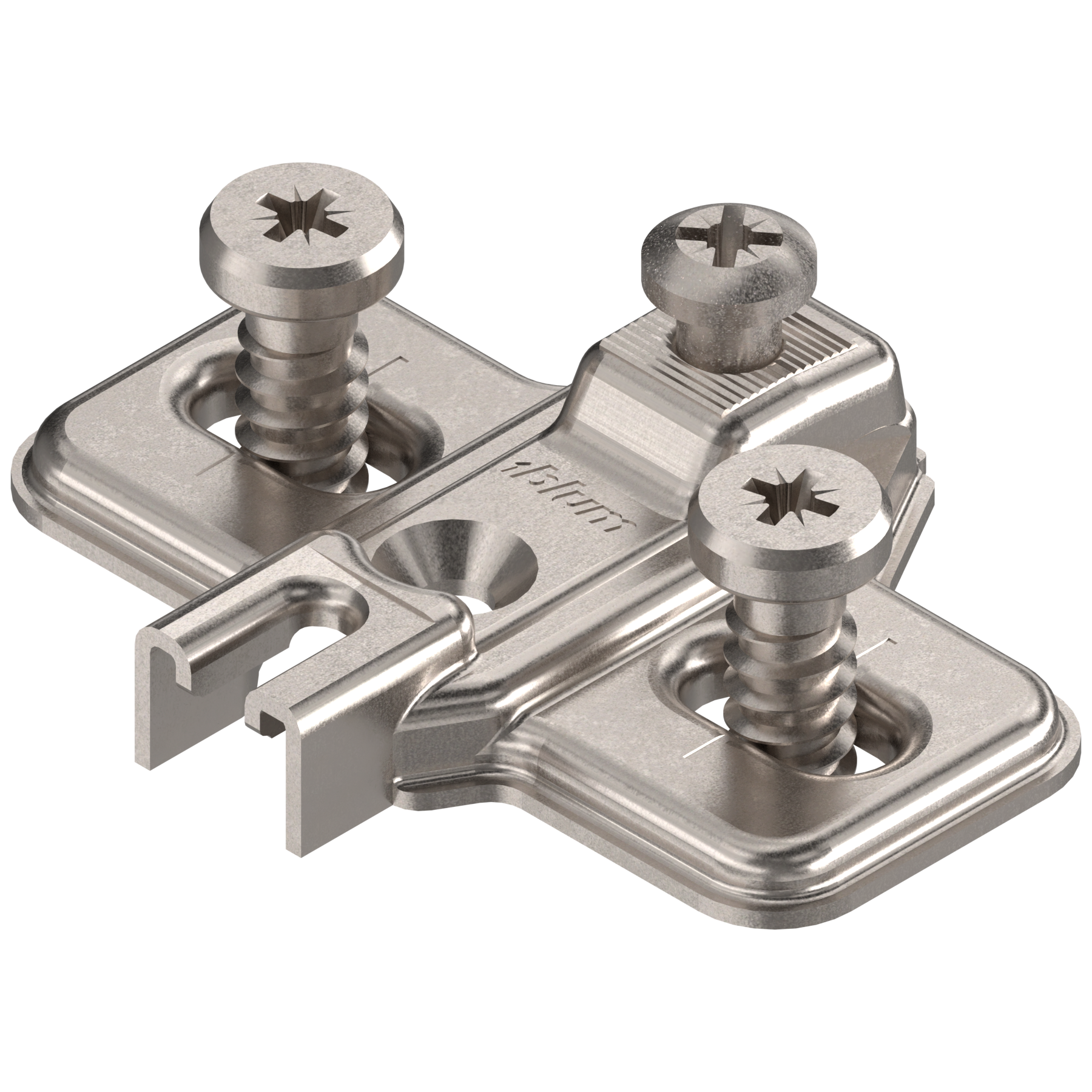 MODUL prowadnik, krzyżakowy, 0 mm, Stal, na zamont. EURO wkręty, RW: otwór podłużny, niklowany