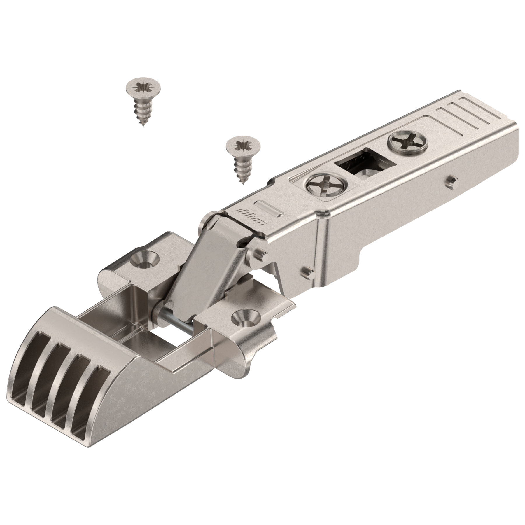 CLIP top zawias do ram alumin. 95°, Drzwi nakładane, puszka: na wkręty, (zawias zamknięty), niklowany