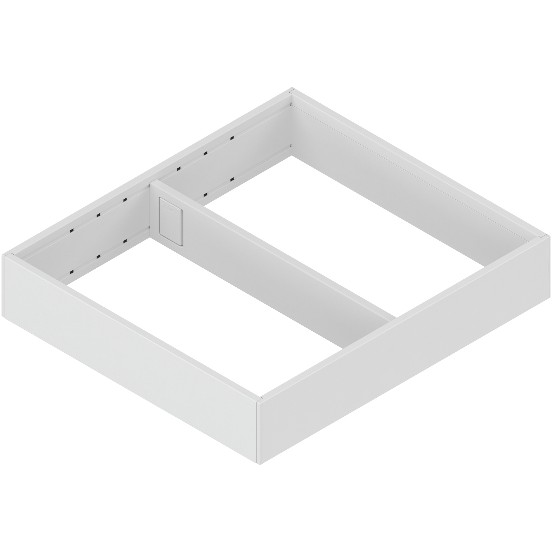 AMBIA-LINE  ramki do szuflady standardowej, do LEGRABOX/MERIVOBOX, stal, od dł.=270 mm, szerokość=242 mm, jedwabiście biały mat