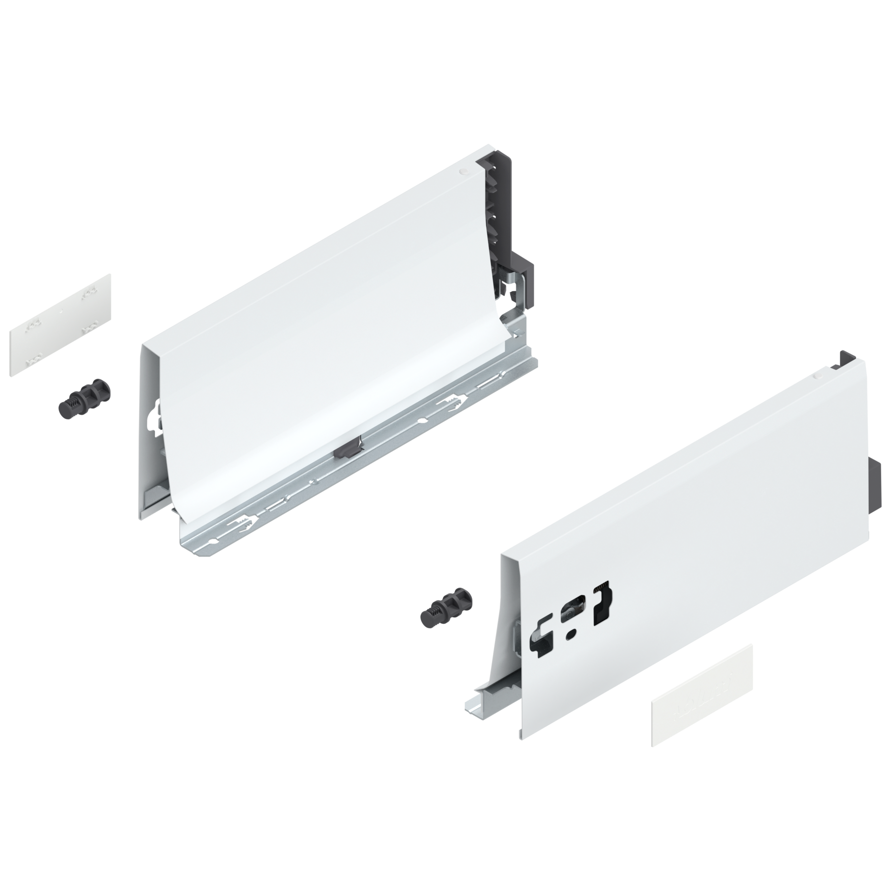 Bok szuflady TANDEMBOX, wysokość K (115 mm), dł.=270 mm, lewy/prawy, do TANDEMBOX antaro , biała