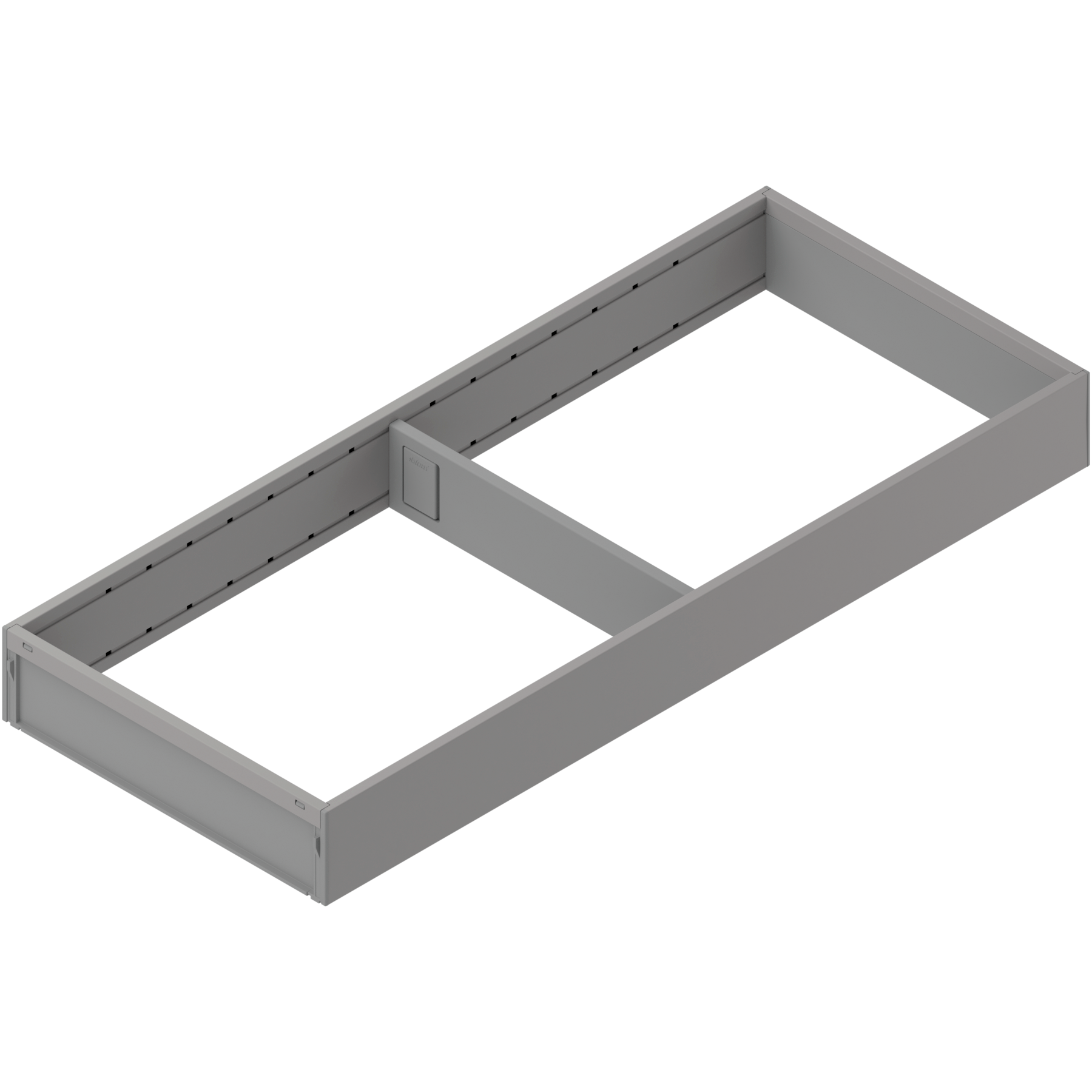 AMBIA-LINE  ramki do szuflady standardowej, do LEGRABOX/MERIVOBOX, stal, dł.=500 mm, szerokość=200 mm, szary indium mat