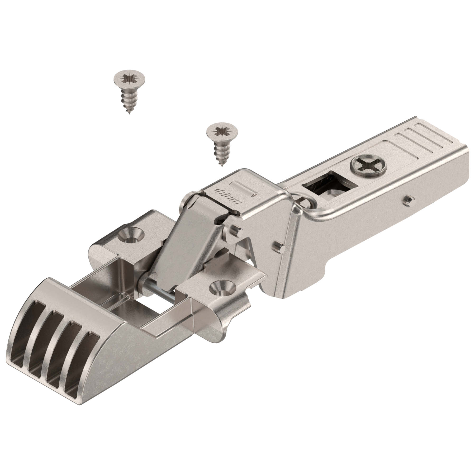 CLIP top zawias do ram alumin. 95°, Drzwi bliźniacze, puszka: na wkręty, (zawias zamknięty), niklowany