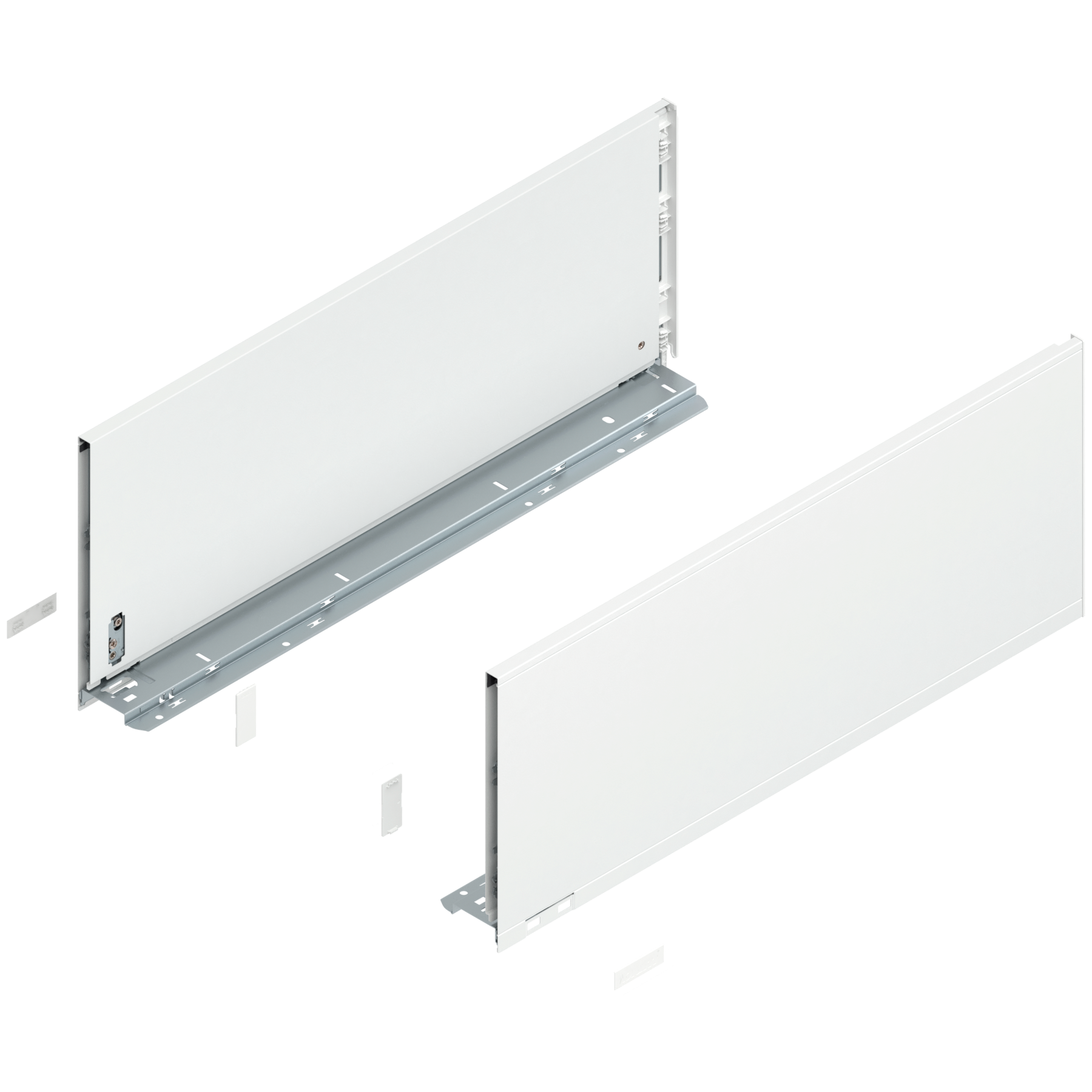 Bok szuflady LEGRABOX, wysokość F (241 mm), dł.=600 mm, lewy/prawy, do LEGRABOX pure, jedwabiście biały mat