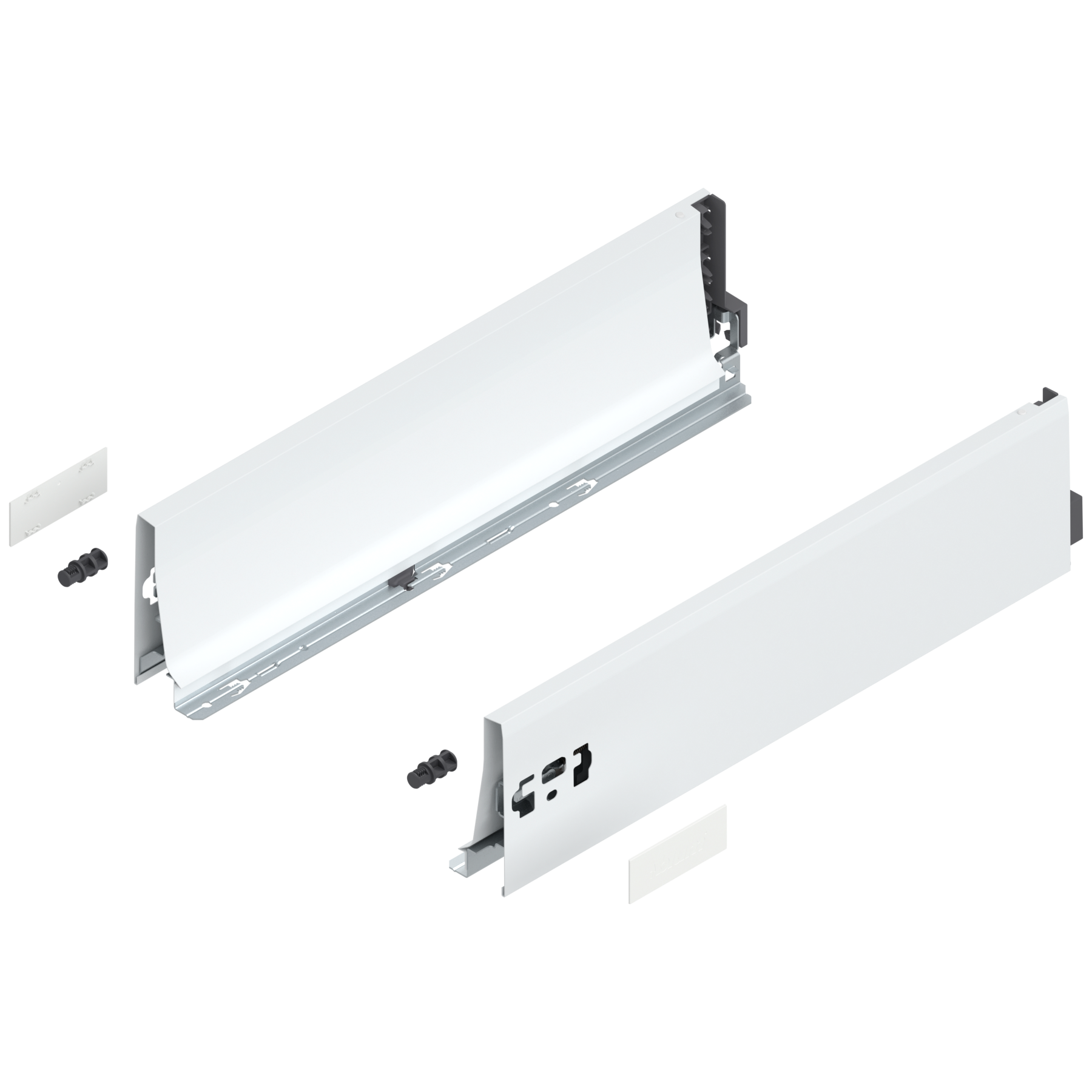 Bok szuflady TANDEMBOX, wysokość K (115 mm), dł.=450 mm, lewy/prawy, do TANDEMBOX antaro , biała