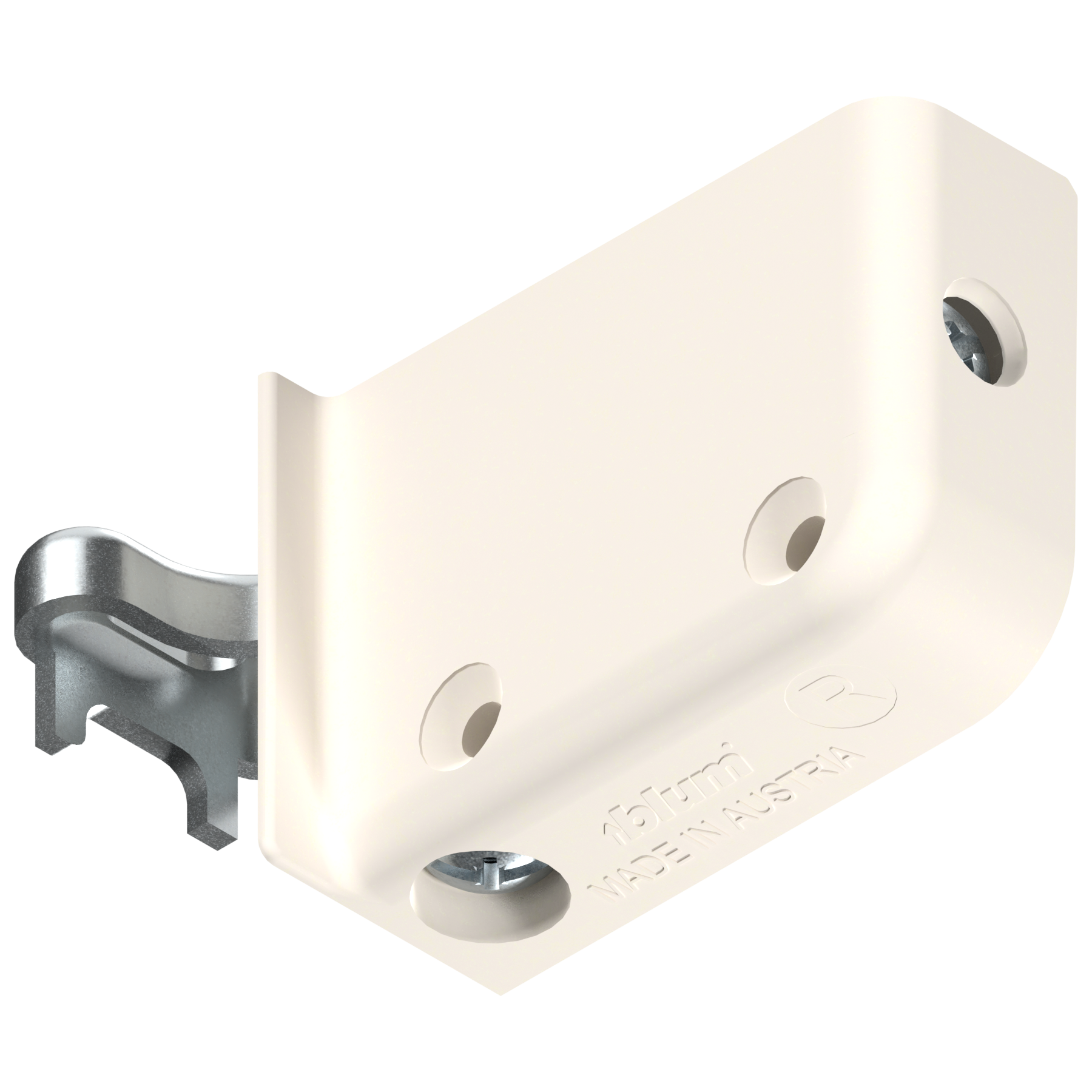 Zawieszki do szafek, prawa, na wkręty, R9001 kremowo-biała
