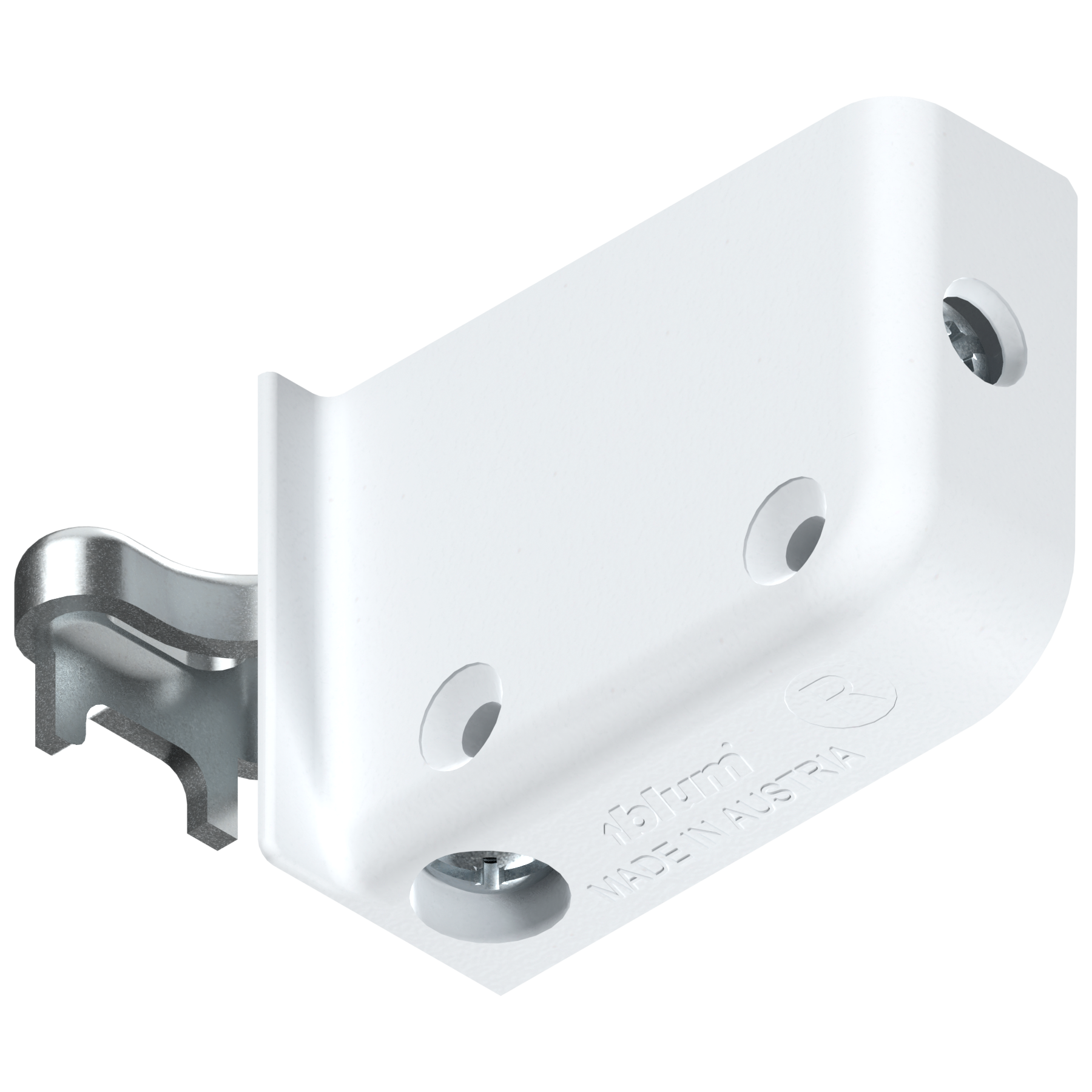 Zawieszki do szafek, prawa, na wkręty, Biała