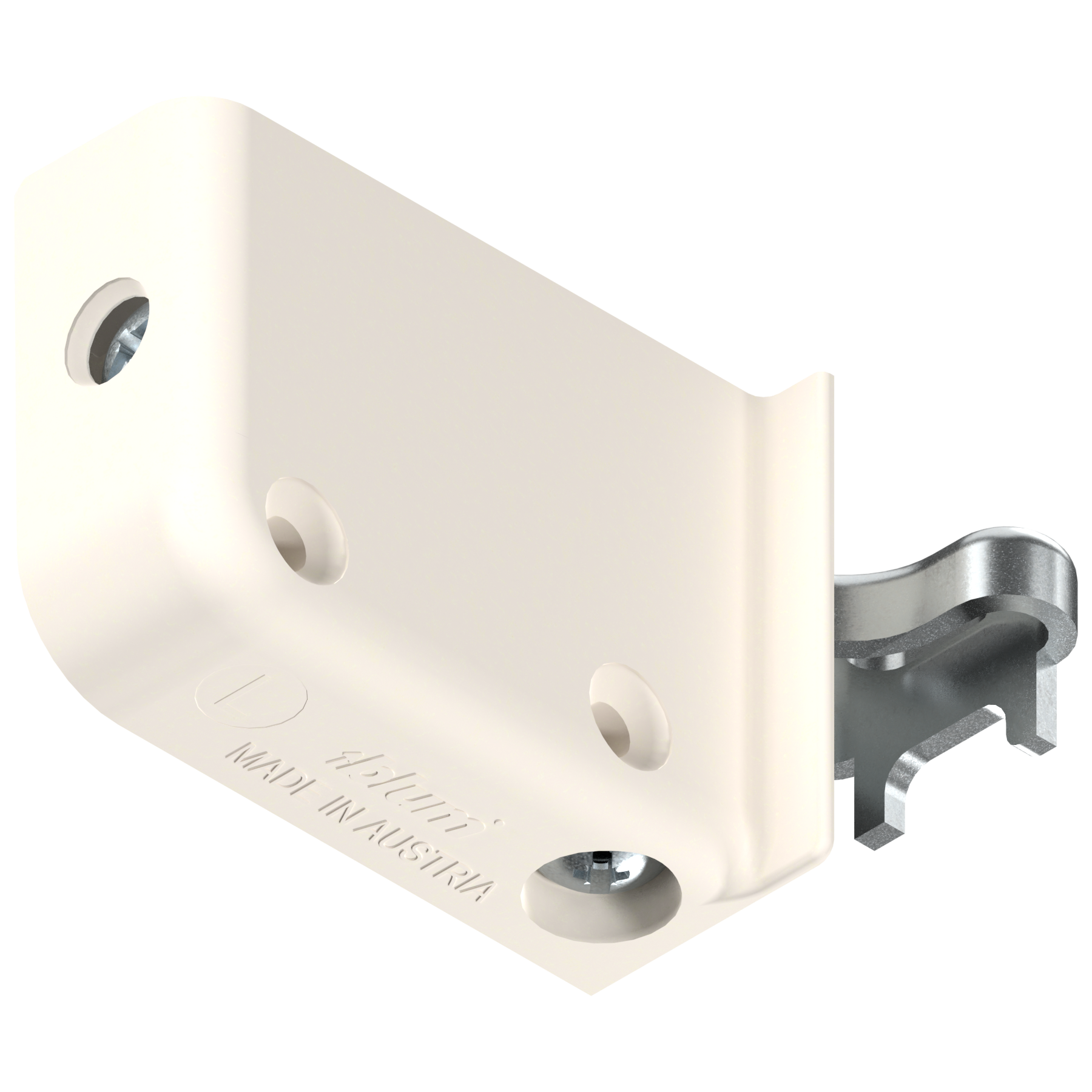 Zawieszki do szafek, lewa, na wkręty, R9001 kremowo-biała