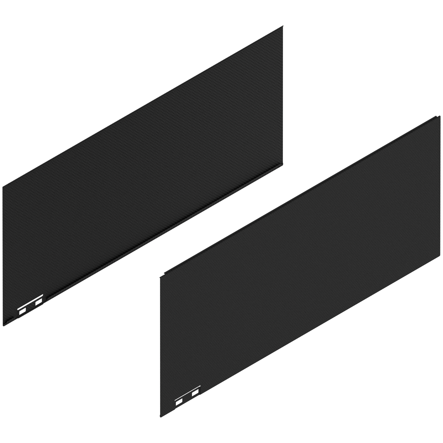LEGRABOX Element dekoracyjny, wysokość F (241 mm), dł.=550 mm, prawy+lewy, czarny carb./carb.look