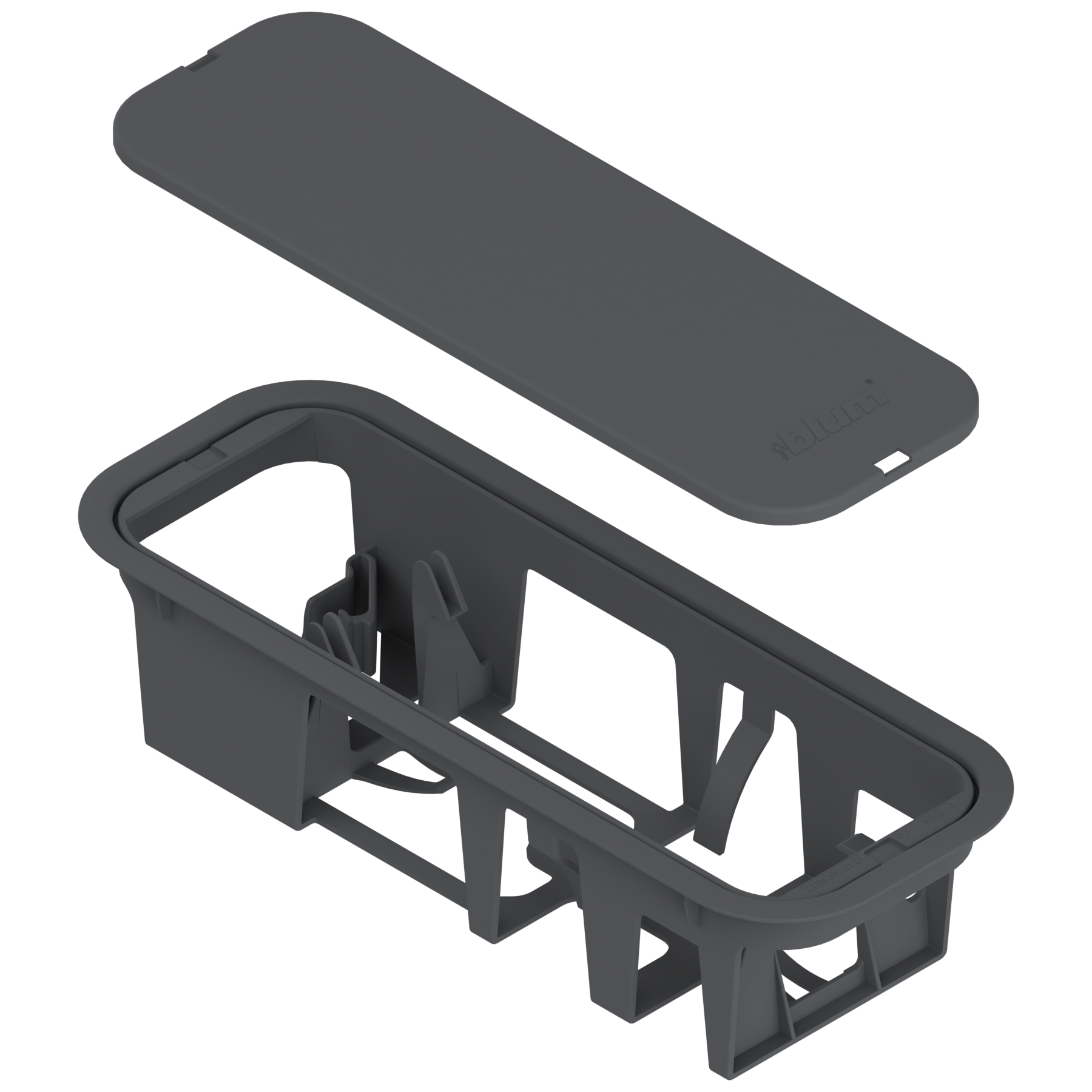 Uchwyt jednostki zasilającej SERVO-DRIVE, montaż do dna, R7037 ciemnoszara