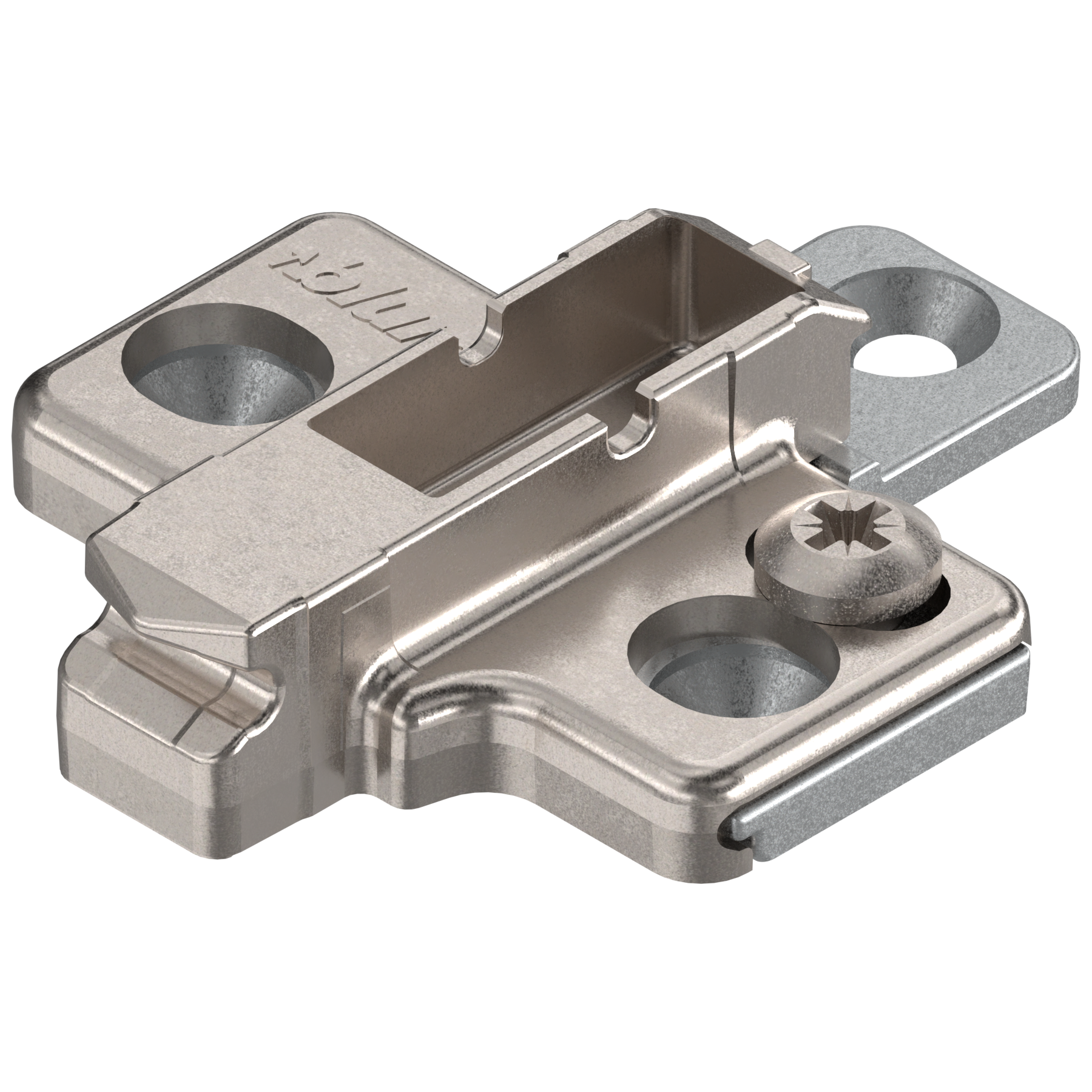 CLIP prowadnik, krzyżakowy, 3 mm, Cynk, Wkręty, RW: 2-częściowy, niklowany