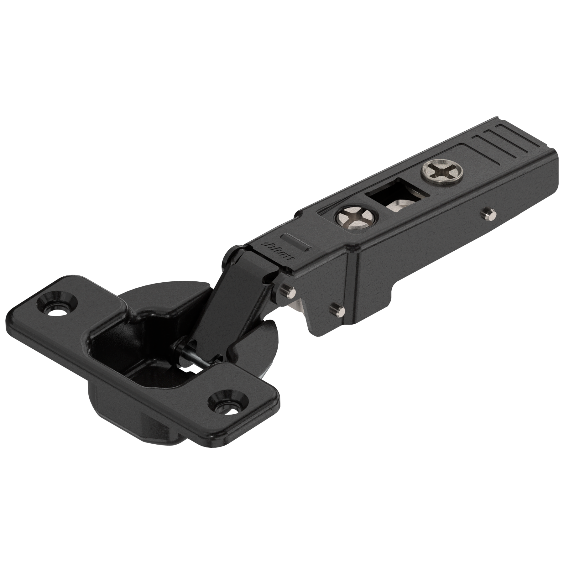 CLIP top zawias do drzwi profil. 95°, Drzwi nakładane, bez sprężyny, puszka: na wkręty, czarny