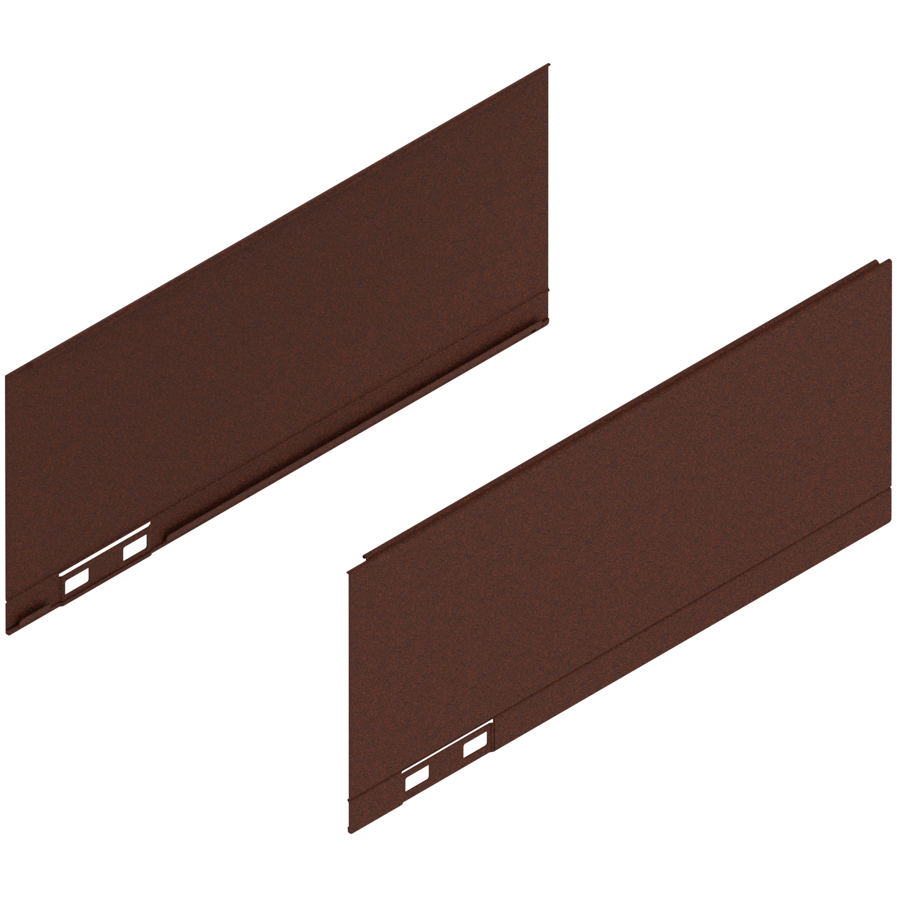 LEGRABOX Element dekoracyjny, wysokość K (128.5 mm), dł.=300 mm, prawy+lewy, noble rust