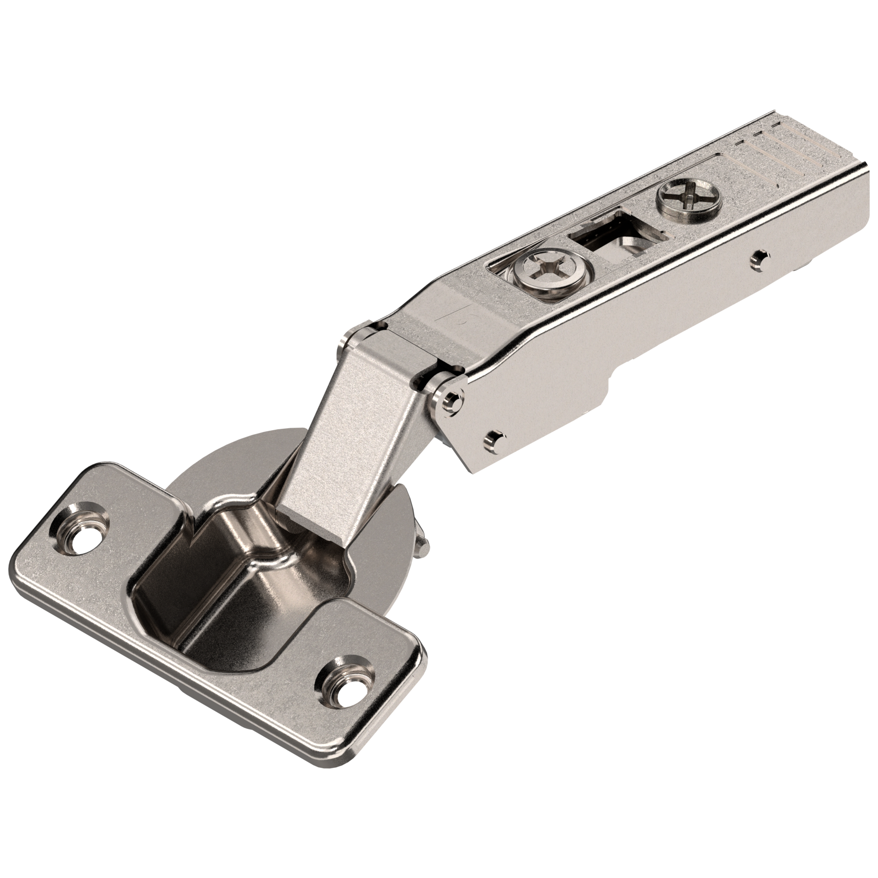 CLIP top zawias standard. 120° Specjalny, Drzwi nakładane, bez sprężyny, puszka: na wkręty, niklowany