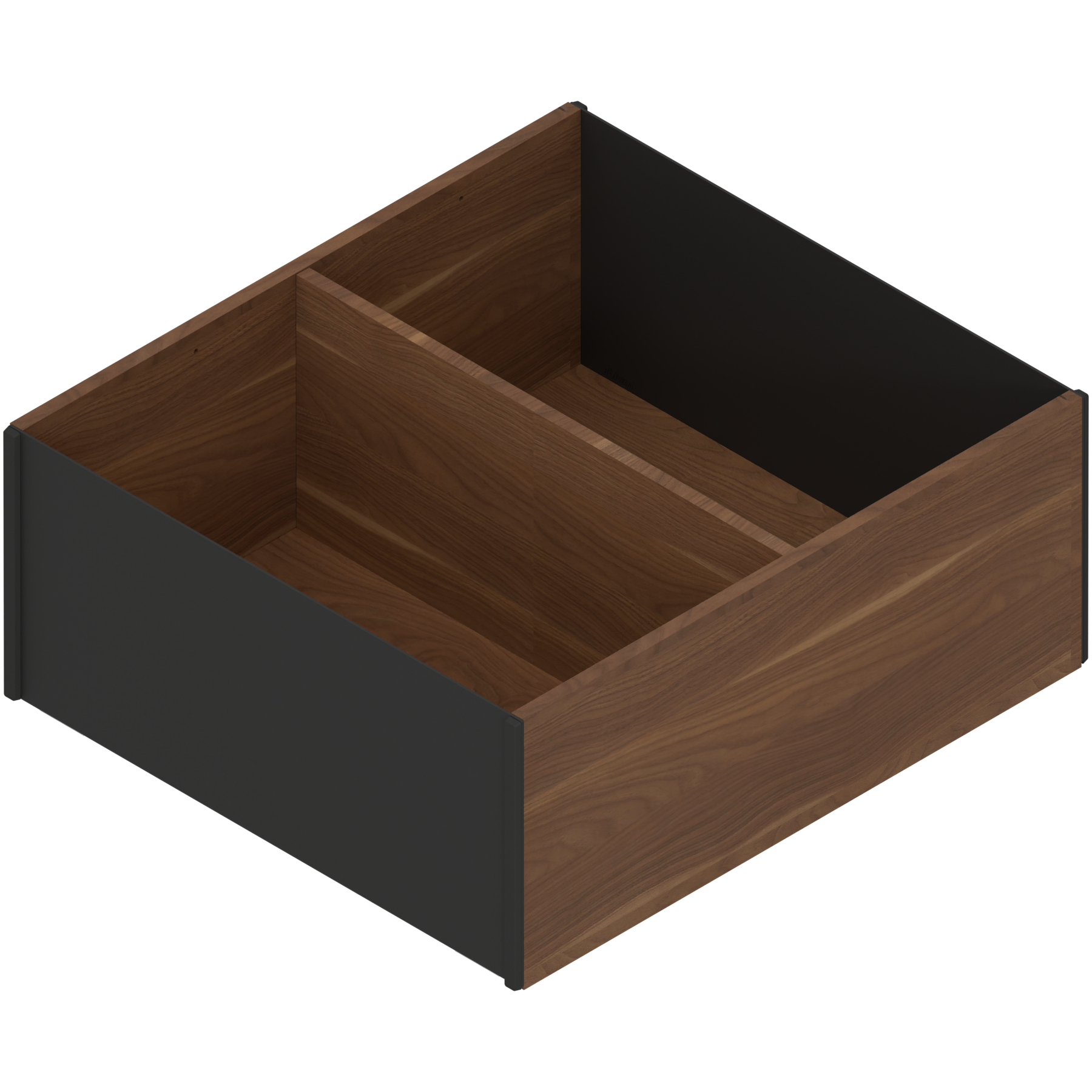 AMBIA-LINE rama, do LEGRABOX/MERIVOBOX szuflady z wysokim frontem, w opcji drewnopodobnej, od dł.=270 mm, szerokość=242 mm, Orzec Tenn./czarny car