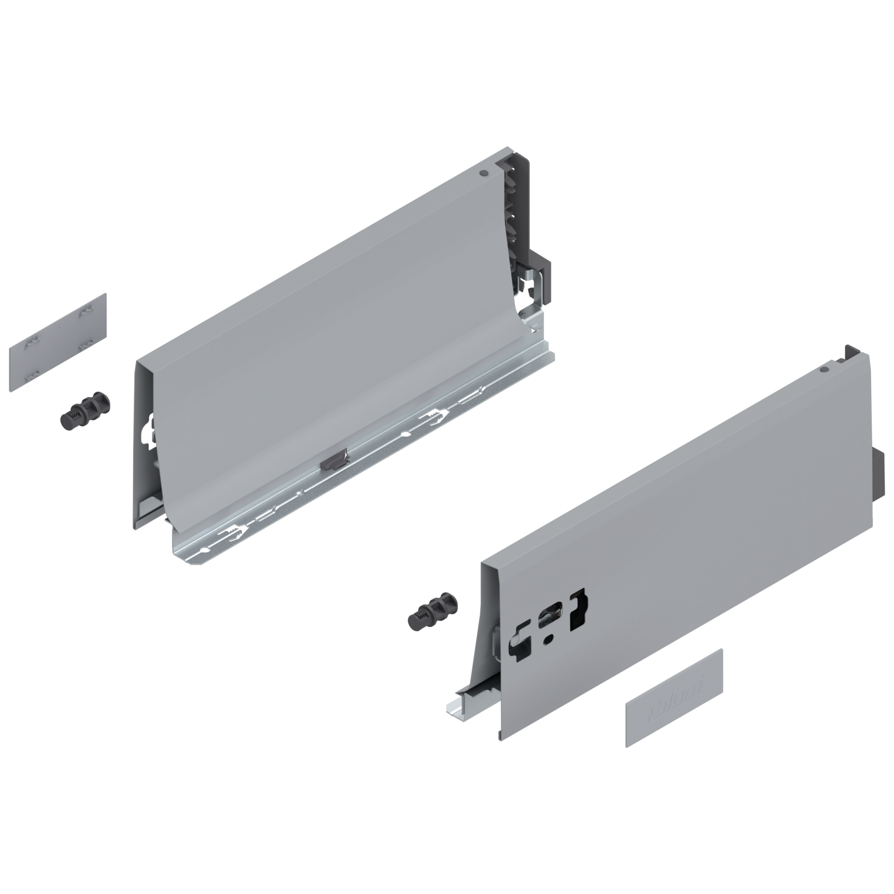 Bok szuflady TANDEMBOX, wysokość K (115 mm), dł.=300 mm, lewy/prawy, do TANDEMBOX antaro , R9006 szara