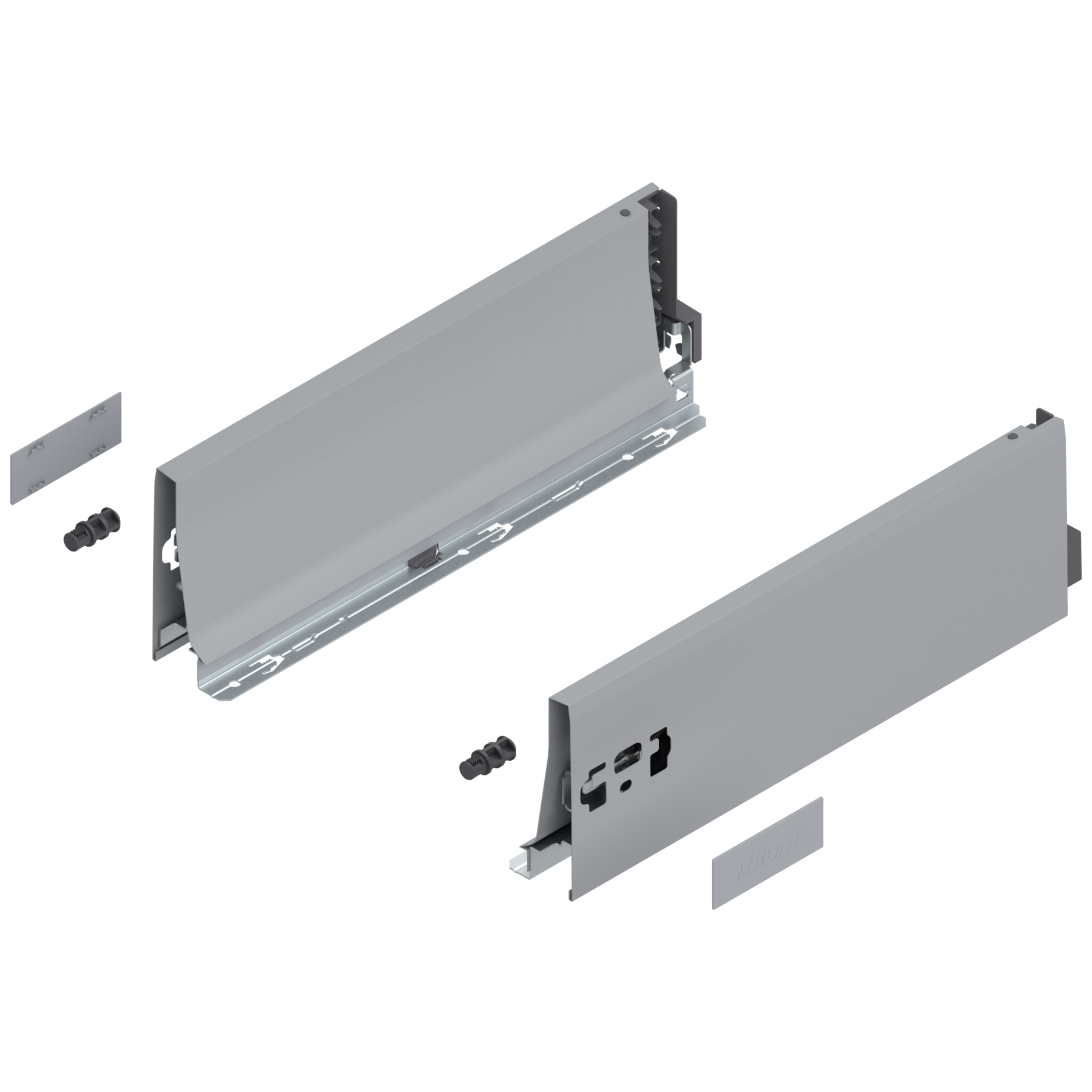 Bok szuflady TANDEMBOX, wysokość K (115 mm), dł.=350 mm, lewy/prawy, do TANDEMBOX antaro , R9006 szara