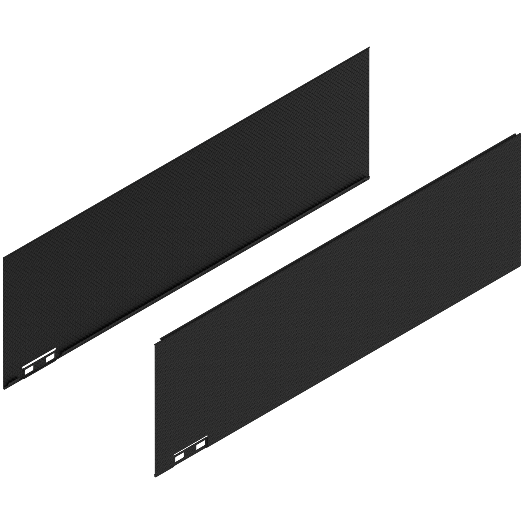 LEGRABOX Element dekoracyjny, wysokość C (177 mm), dł.=550 mm, prawy+lewy, czarny carb./carb.look
