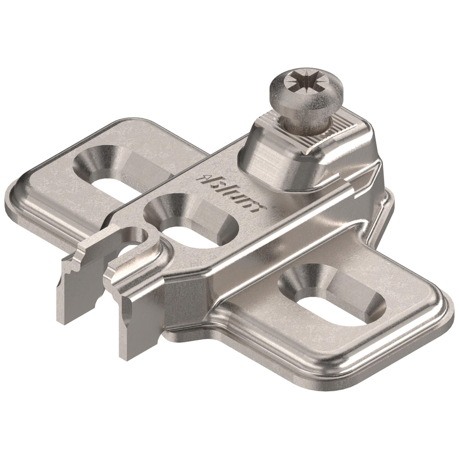 MODUL prowadnik, krzyżakowy, 3 mm, Stal, Wkręty, RW: otwór podłużny, niklowany