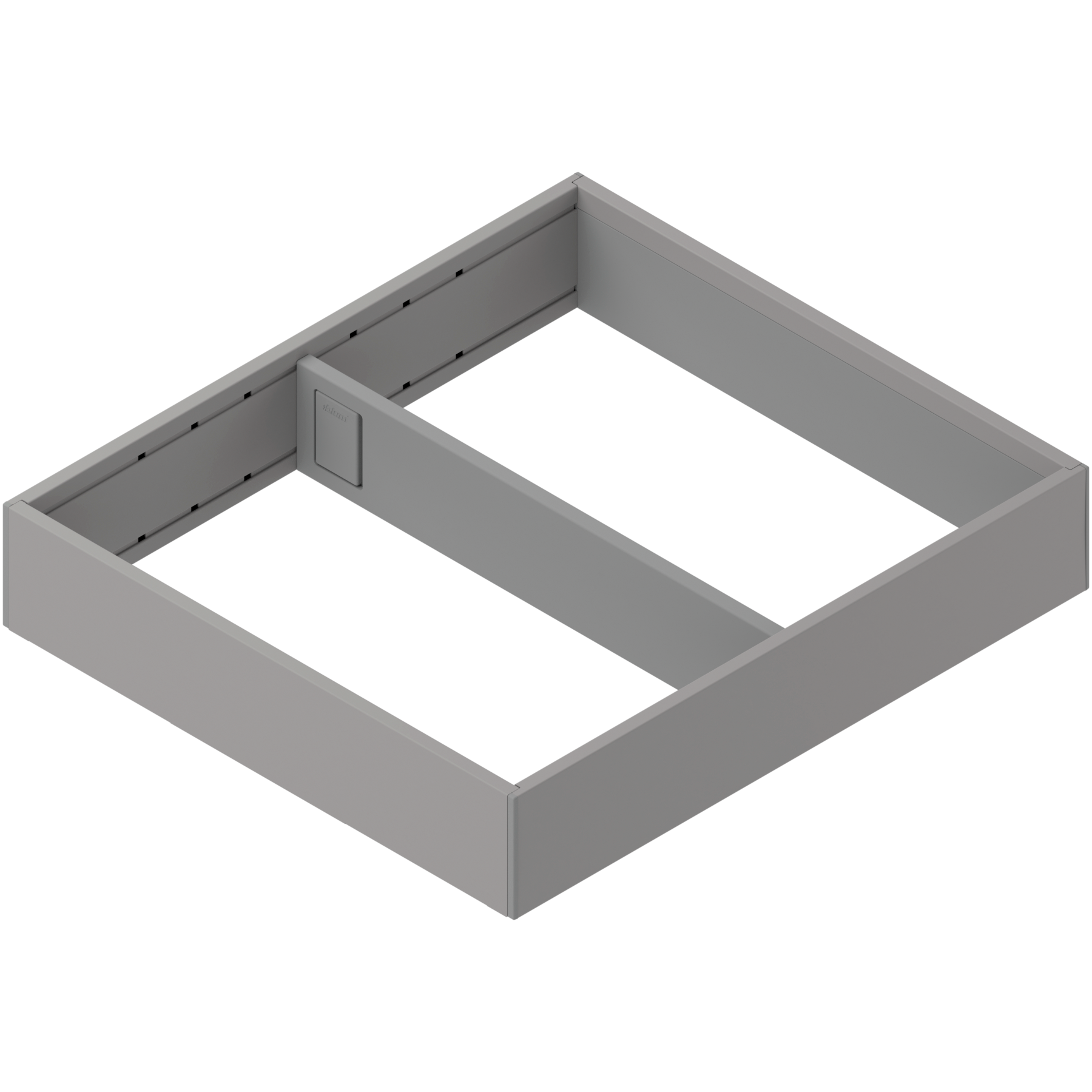 AMBIA-LINE  ramki do szuflady standardowej, do LEGRABOX/MERIVOBOX, stal, od dł.=270 mm, szerokość=242 mm, szary indium mat