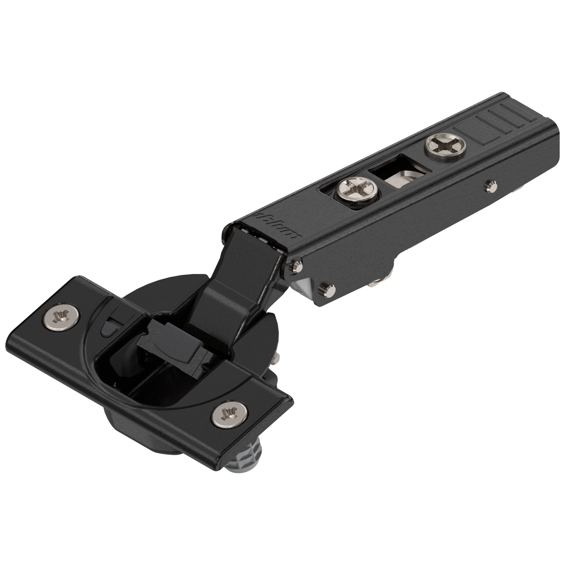 CLIP top BLUMOTION zawias standard. 110°, Drzwi nakładane, puszka: wciskana, czarny