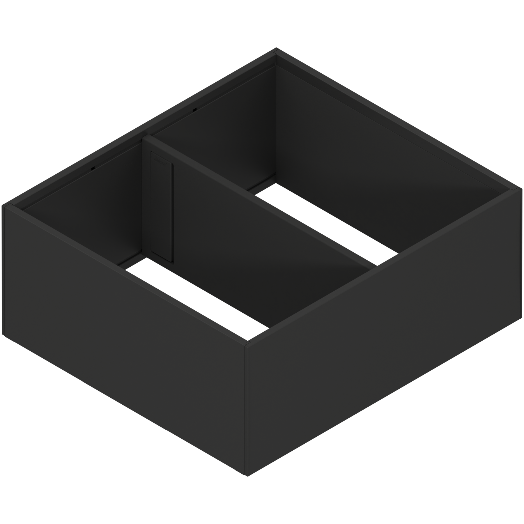 AMBIA-LINE rama, do LEGRABOX/MERIVOBOX szuflady z wysokim frontem, stal, od dł.=270 mm, szerokość=242 mm, czarny mat