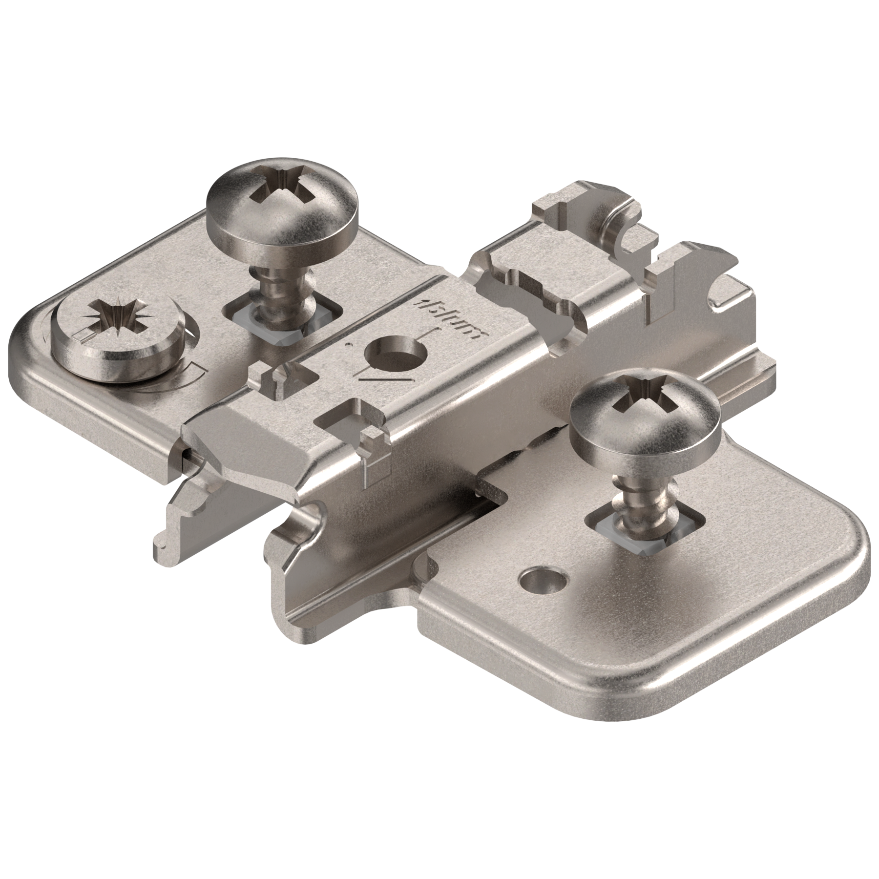 CLIP prowadnik, krzyżakowy, 3 mm, Stal, EXPANDO do drzwi nakładanych bliźniaczo, RW: mimośród, niklowany