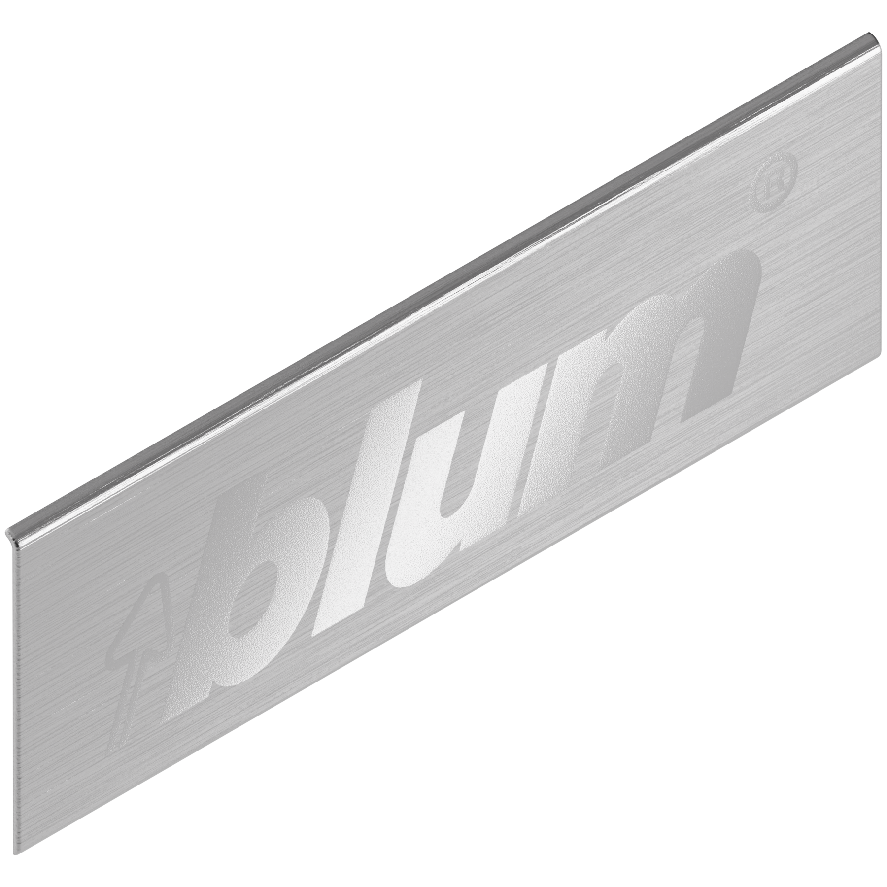 LEGRABOX Zaślepka, prawy , lewy, wysokość K, prostokątna, symetr., nadrukowany (blum), inox