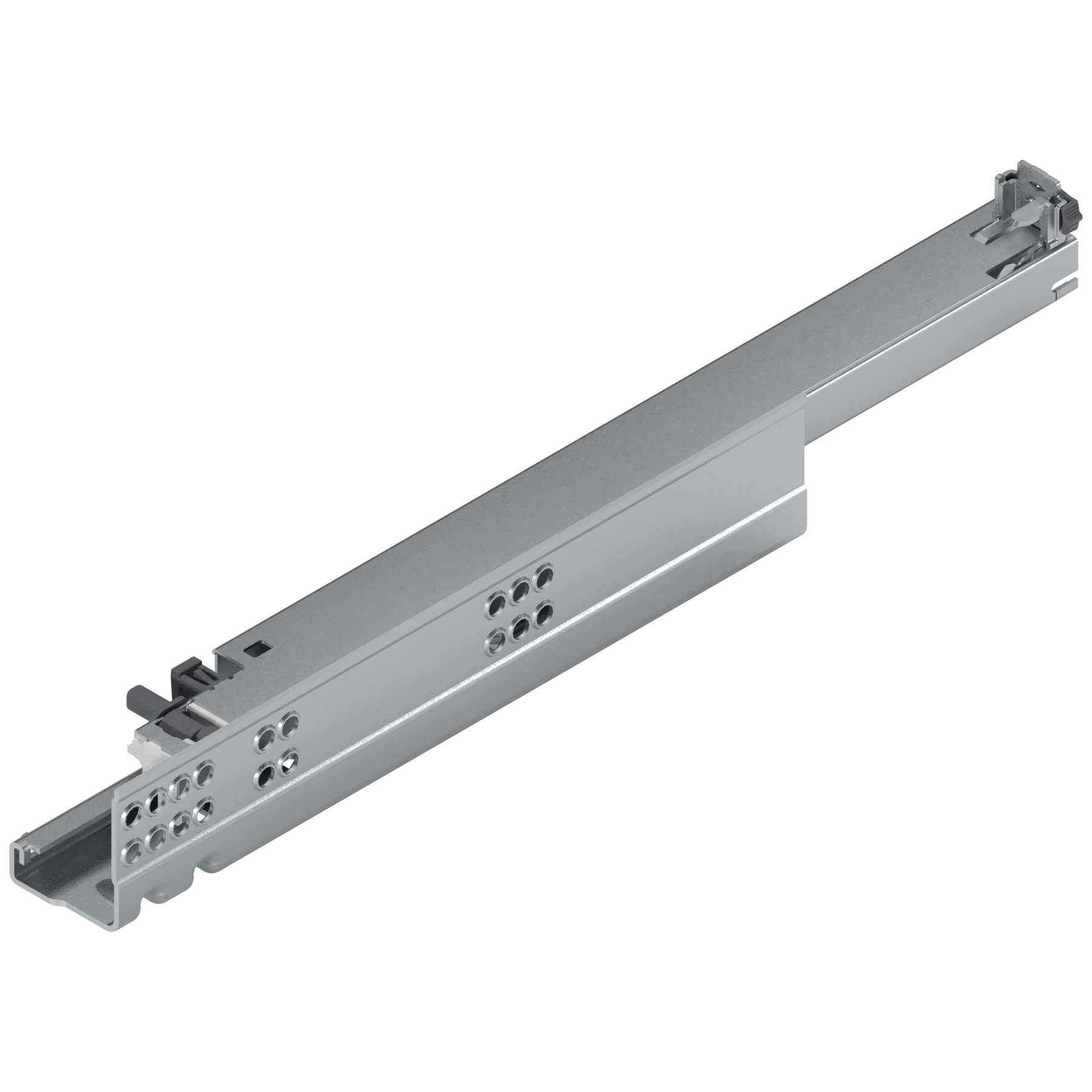 TANDEM plus do TIP-ON Pełny wysuw, Prowadnica, 30 kg, dł.=385 mm, z bolcem mocującym, prawa, cynkowana