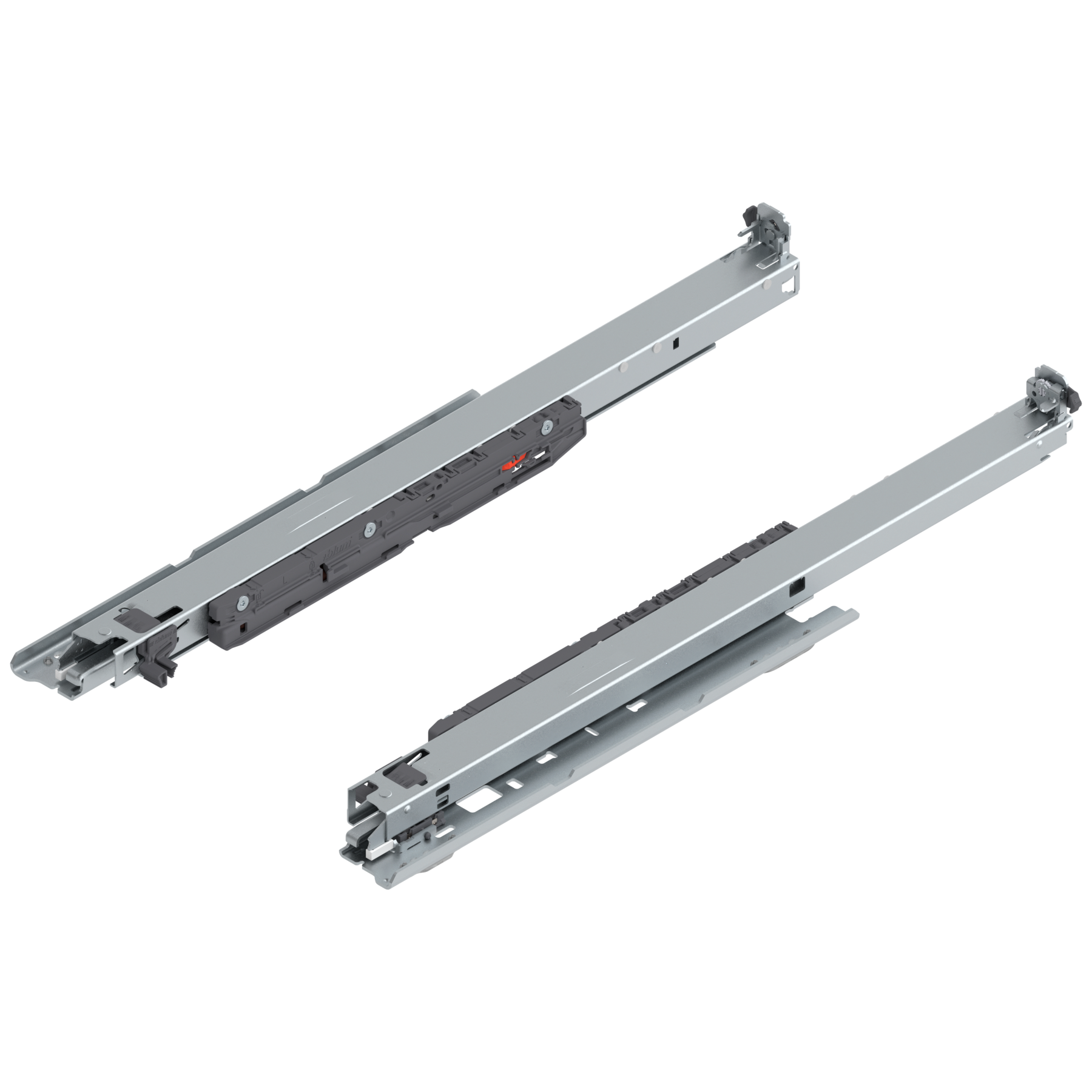 MOVENTO z BLUMOTION S, pełny wysuw, prowadnica, 40 kg, dł.=500 mm, wymaga sprzęgła, montaż do dna, lewa/prawa, cynkowana