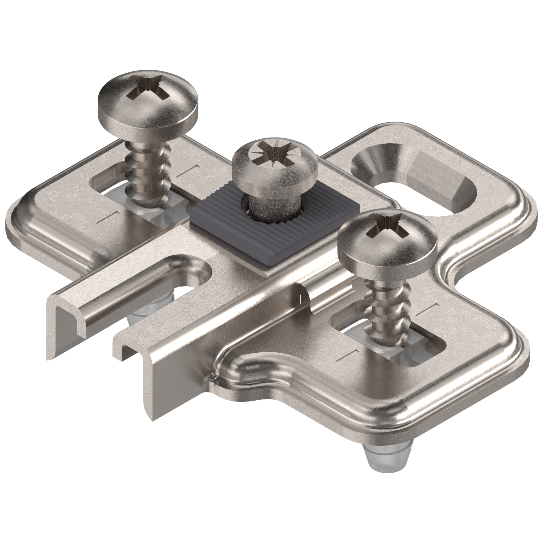 MODUL prowadnik, krzyżakowy, 0 mm, Stal, EXPANDO (zamont. specj. wkręty z kołkiem rozporowym), RW: otwór podłużny, niklowany