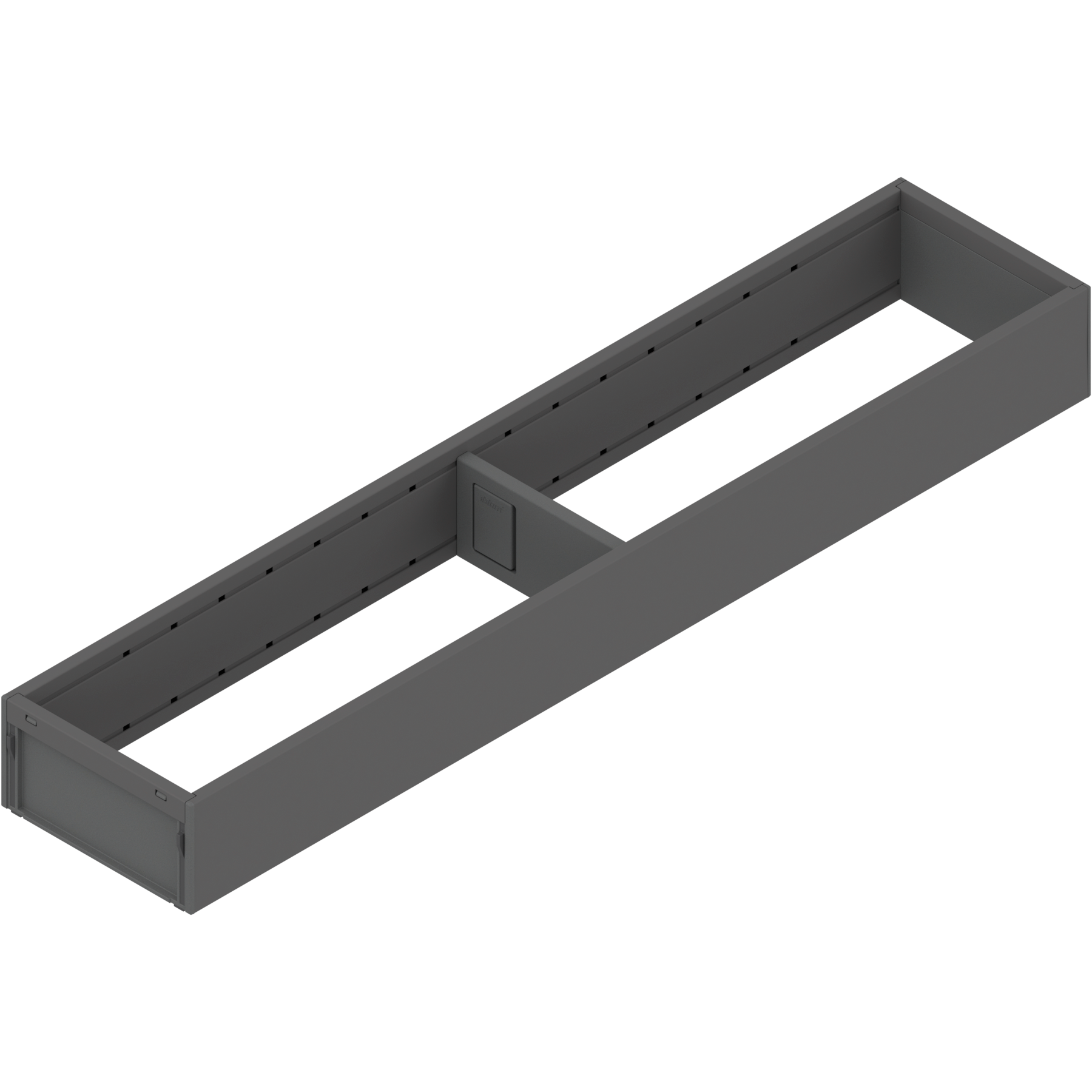 AMBIA-LINE  ramki do szuflady standardowej, do LEGRABOX/MERIVOBOX, stal, dł.=500 mm, szerokość=100 mm, antracyt mat