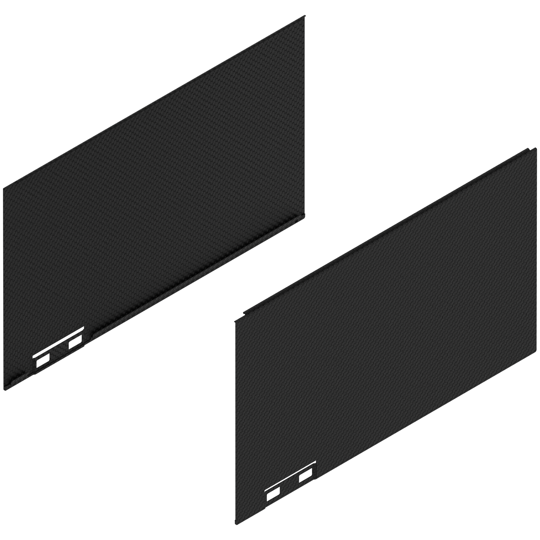 LEGRABOX Element dekoracyjny, wysokość C (177 mm), dł.=300 mm, prawy+lewy, czarny carb./carb.look
