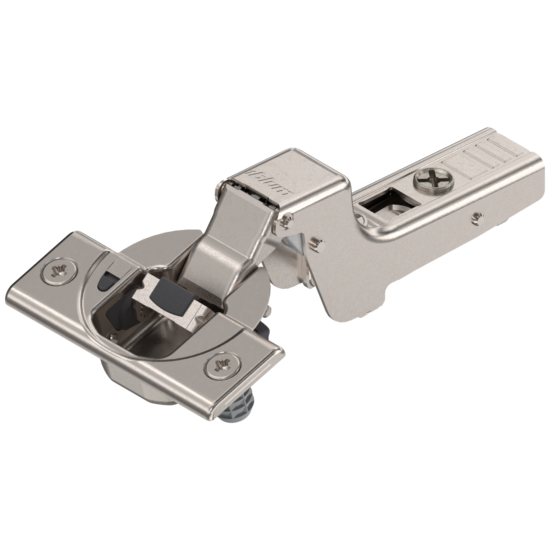 CLIP top BLUMOTION zawias standard. 110°, Drzwi wpuszczane, puszka: wciskana, niklowany