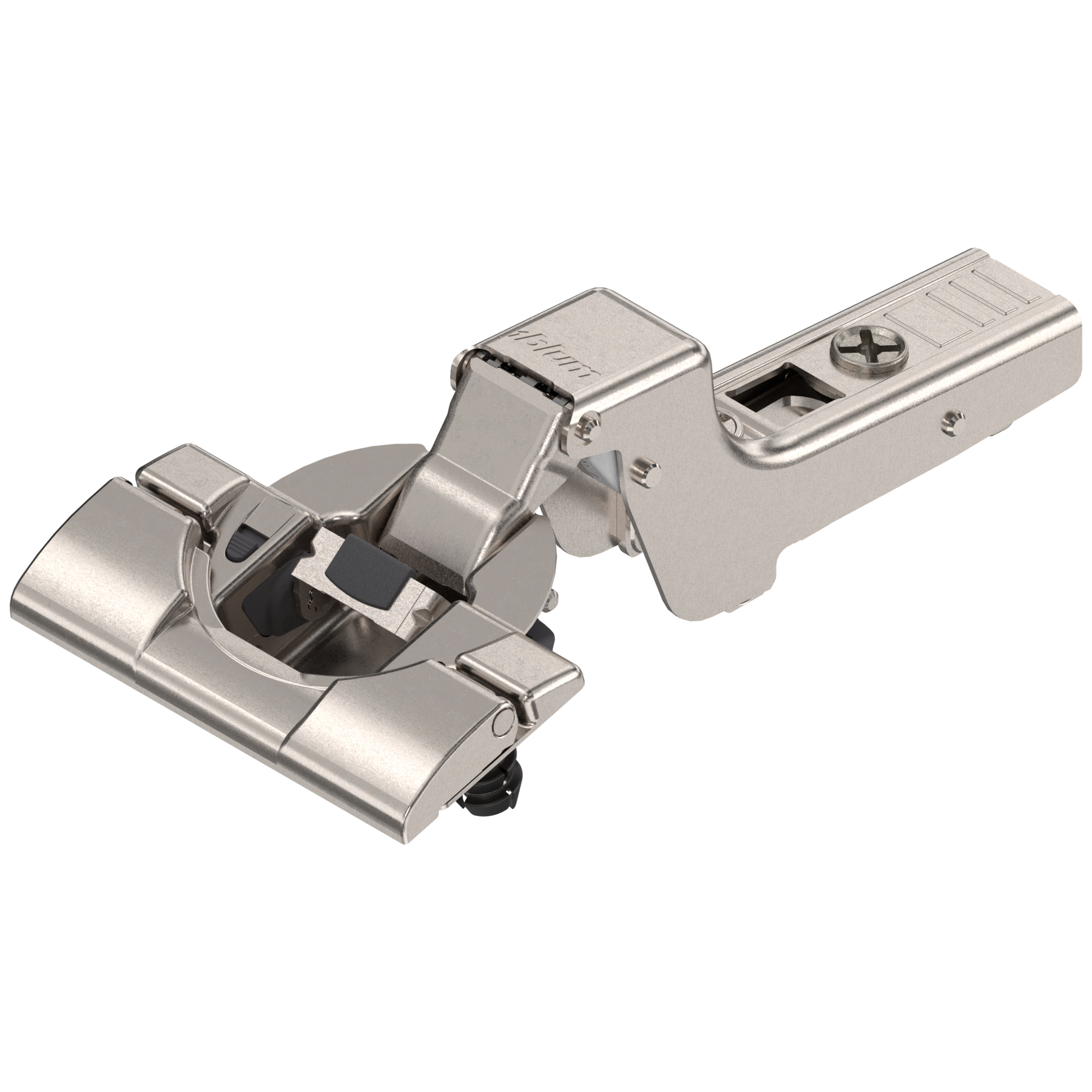 CLIP top BLUMOTION zawias standard. 110°, Drzwi wpuszczane, puszka: INSERTA, niklowany